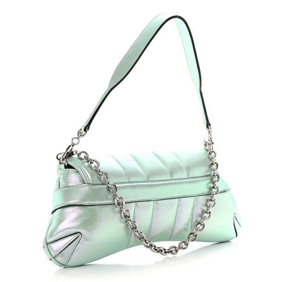 Gucci Limited Ed Gucci Horsebit Chain lambskin iridescent shoulder Size ONE SIZE - 8 Thumbnail