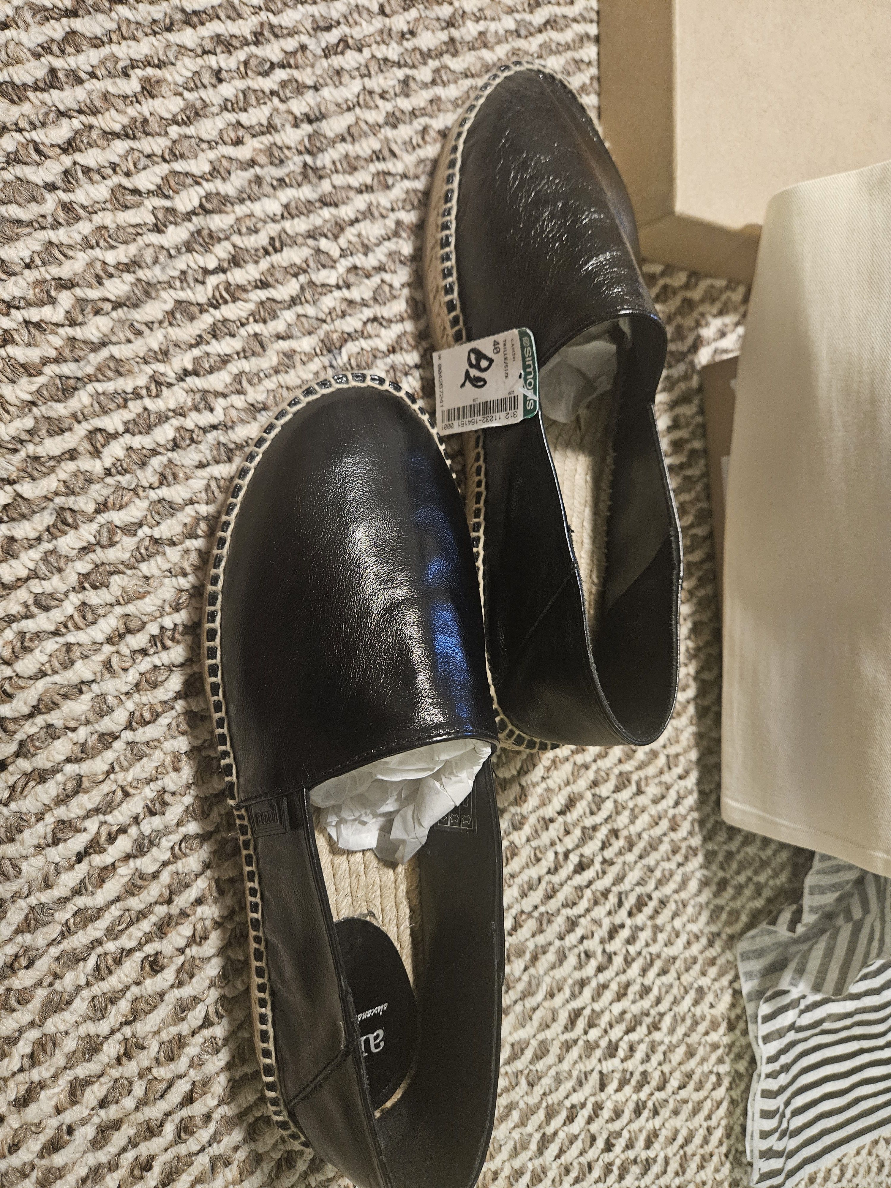 AMI (Closet Clean out) Black 'AMI Leather' Espadrilles Size US 7 / EU 40 - 6 Thumbnail