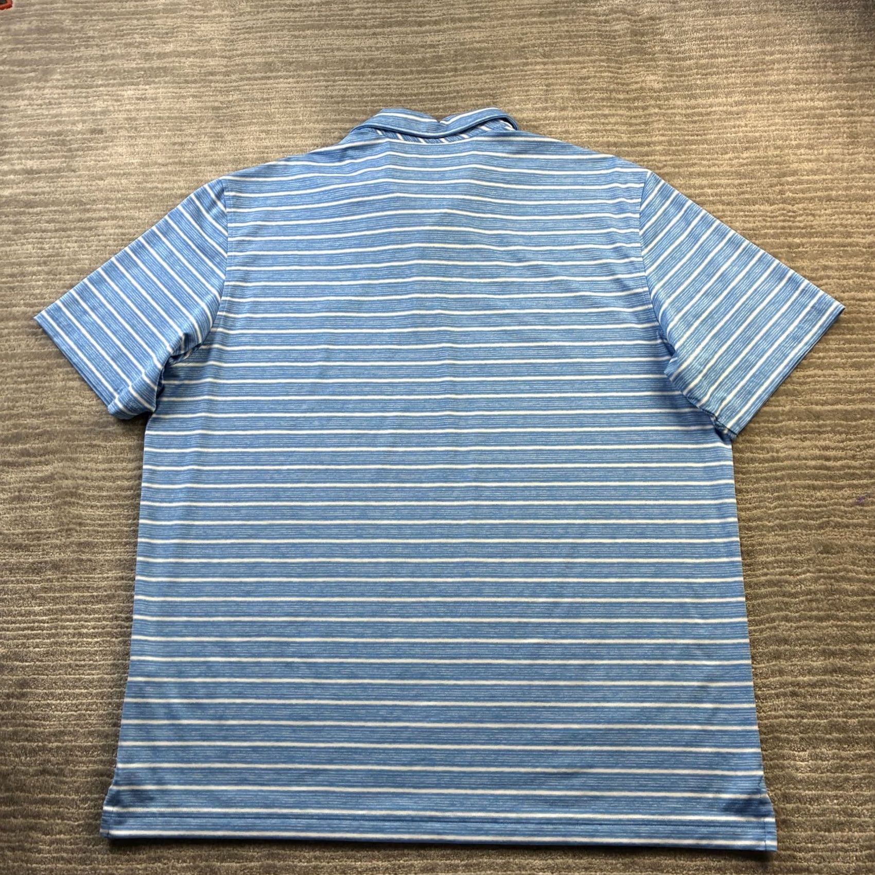 Vineyard Vines Vineyard Vines Polo Shirt Mens XL Blue Striped Golf Performance Short Sleeve Mulit-Label Logo Casual Activewear Shirt Size US XL / EU 56 / 4 - 2 Thumbnail
