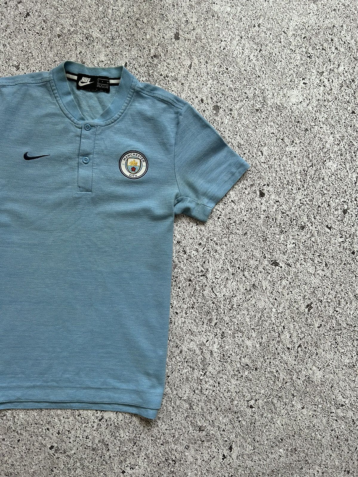 Nike × Vintage Nike Manchester City Polo T-Shirt Football Soccer Jersey Size US S / EU 44-46 / 1 - 4 Thumbnail