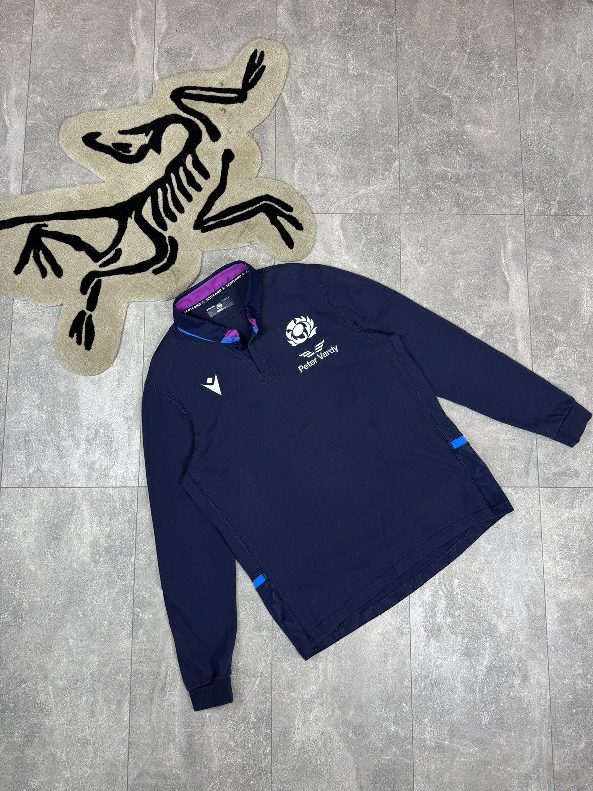 Macron Mens Vintage Macron Scotland Rugby national team sweatshirt Size US L / EU 52-54 / 3 - 1 Thumbnail