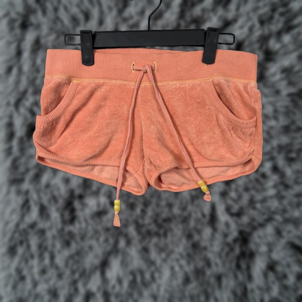 Old Navy VINTAGE Old Navy Sweat Shorts XXS Women's Casual Shorts 29x9 Peach Orange Terry Cloth Drawstring Elastic Waist Pockets Summer Size 24" / US 00 / IT 34 - 1 Thumbnail