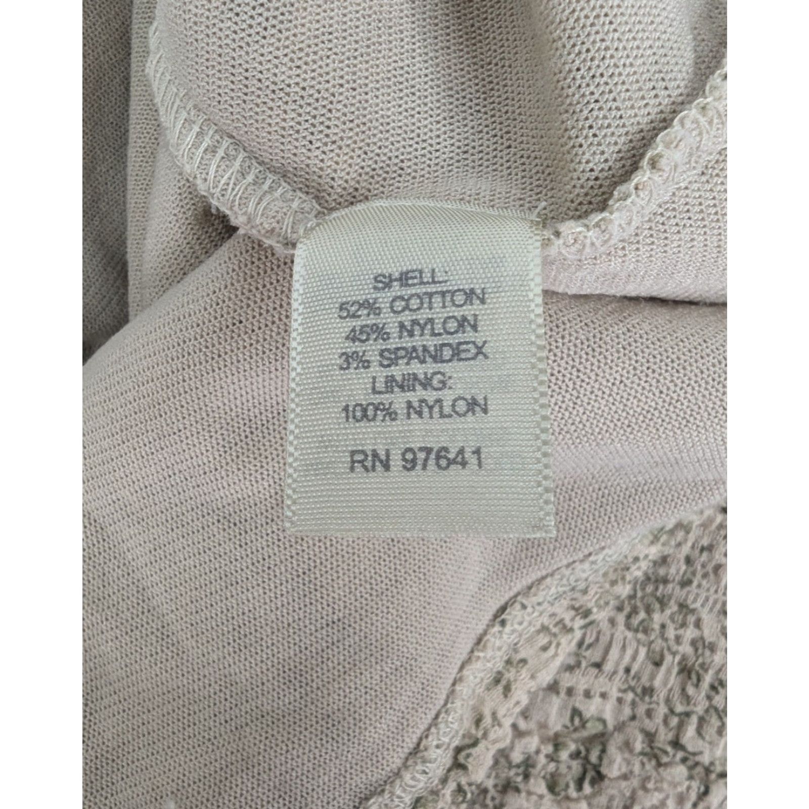 J. Jill J. Jill Blouse Shirt Womens Beige Floral Long Sleeve Round Neck L Regular Stretch Chiffon Lined Bell Sleeve Casual Modern Size L / US 10 / IT 46 - 7 Thumbnail