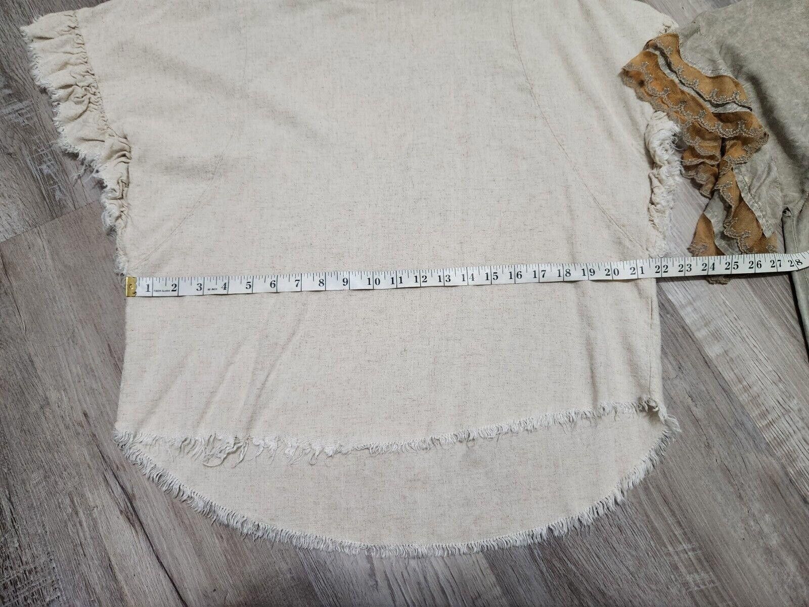 Designer Umgee Tops Lot Small Boho Hippie Linen Blend Shirts Size S / US 4 / IT 40 - 9 Thumbnail