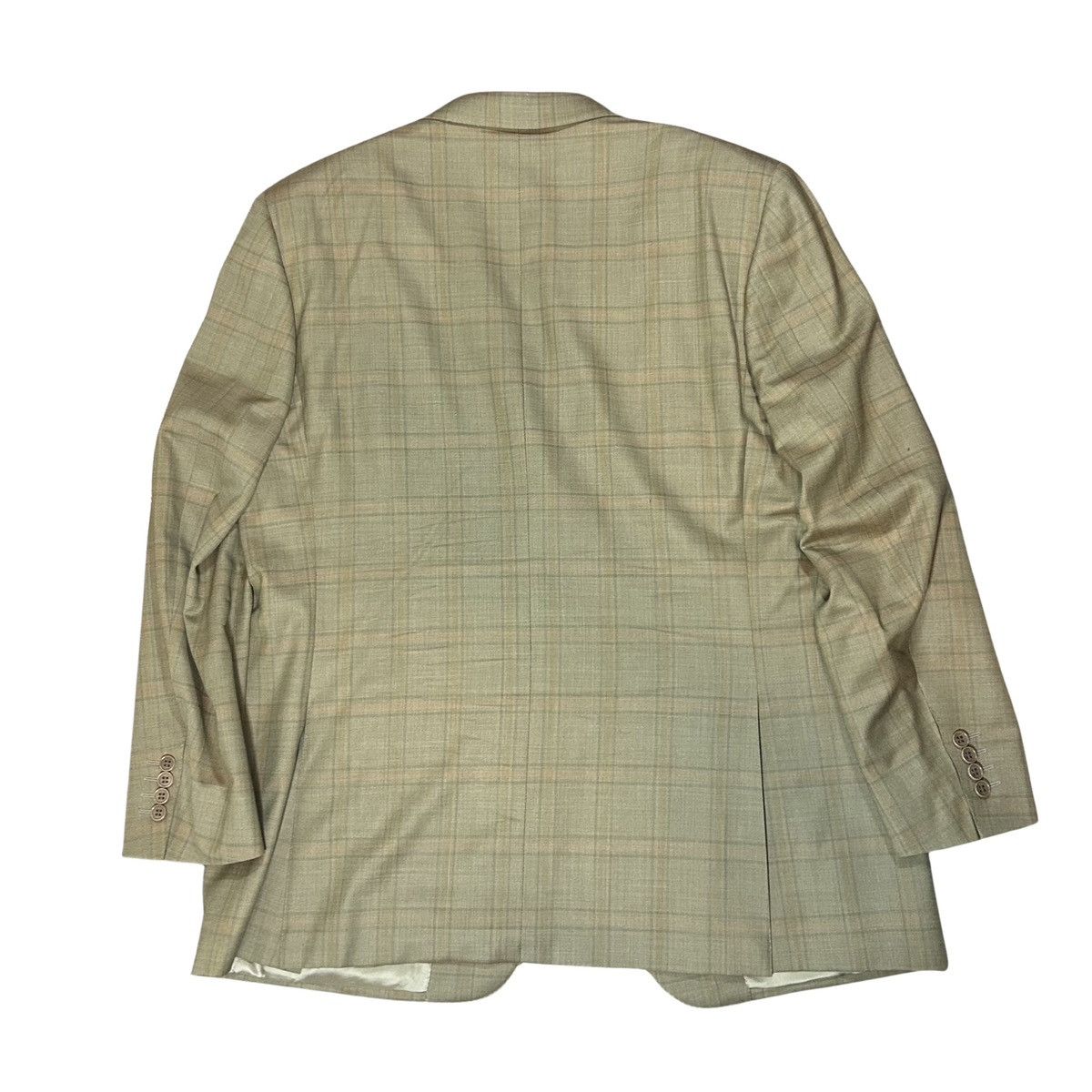 Canali Canali Tan Beige Plaid Suit Jacket Sport Coat Blazer 46R Size 46R - 3 Thumbnail
