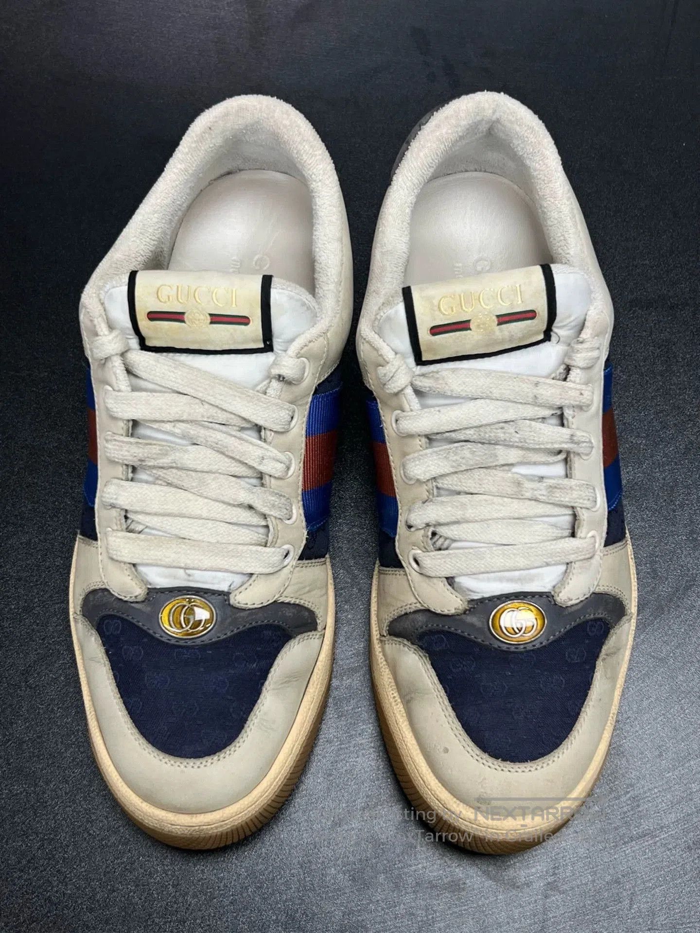 Gucci gucci distressed sneakers gray white blue 38.5. Size US 5.5 / EU 38 - 3 Thumbnail