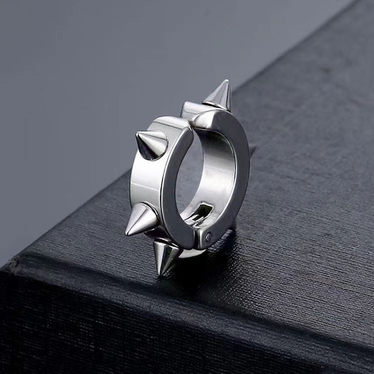 Jewelry Rivet Vibe Earrings One Pairs Chrome Jewelry Size ONE SIZE - 6 Thumbnail