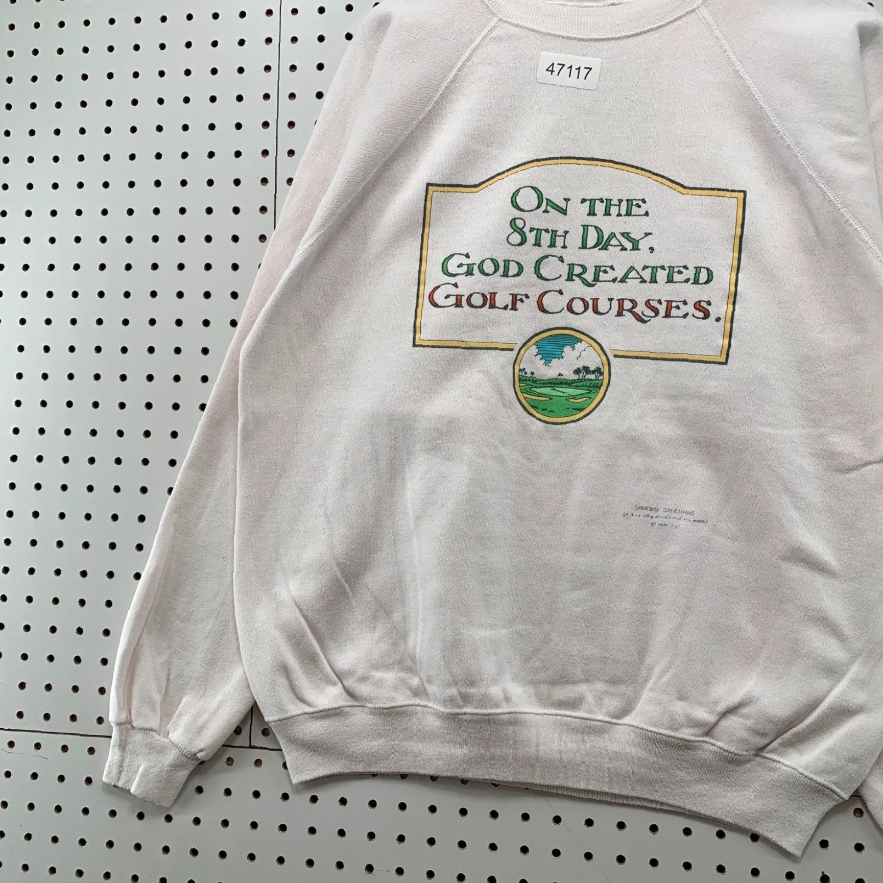 Hanes VINTAGE Hanes Sweatshirt Mens XL 80s Funny Golf USA Crew Neck White Fleece Graphic Print Golf Preservation Size US XL / EU 56 / 4 - 5 Thumbnail