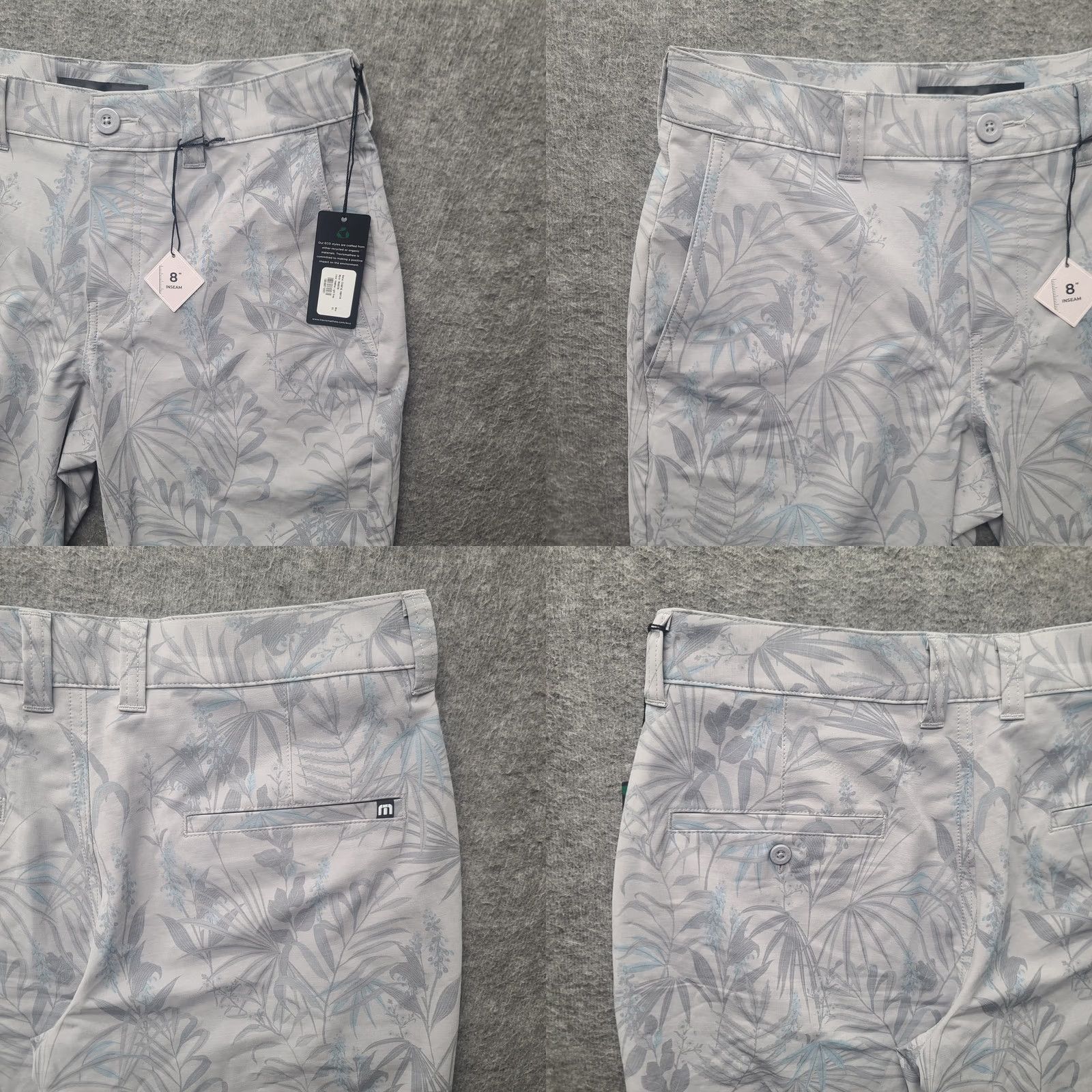 TravisMathew Travis Mathew Beck Shorts Mens 30 Coastal Canyon Regular Fit Performance Stretch Casual Workwear Size US 30 / EU 46 - 8 Thumbnail