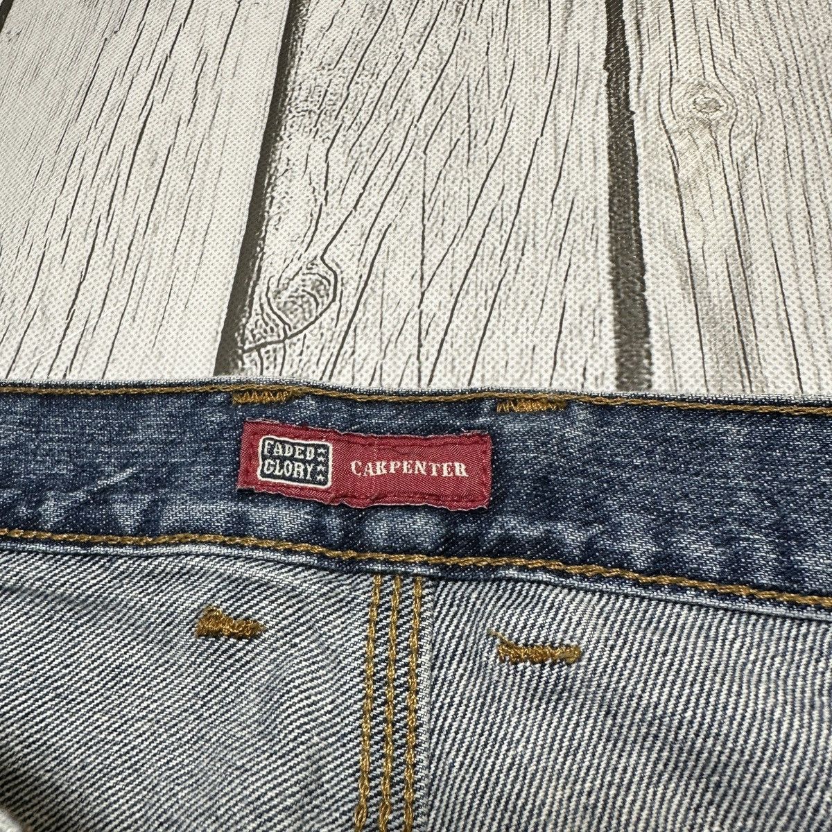 Faded Glory × Vintage Vintage Faded Glory carpenter jean shorts Size US 38 / EU 54 - 3 Thumbnail