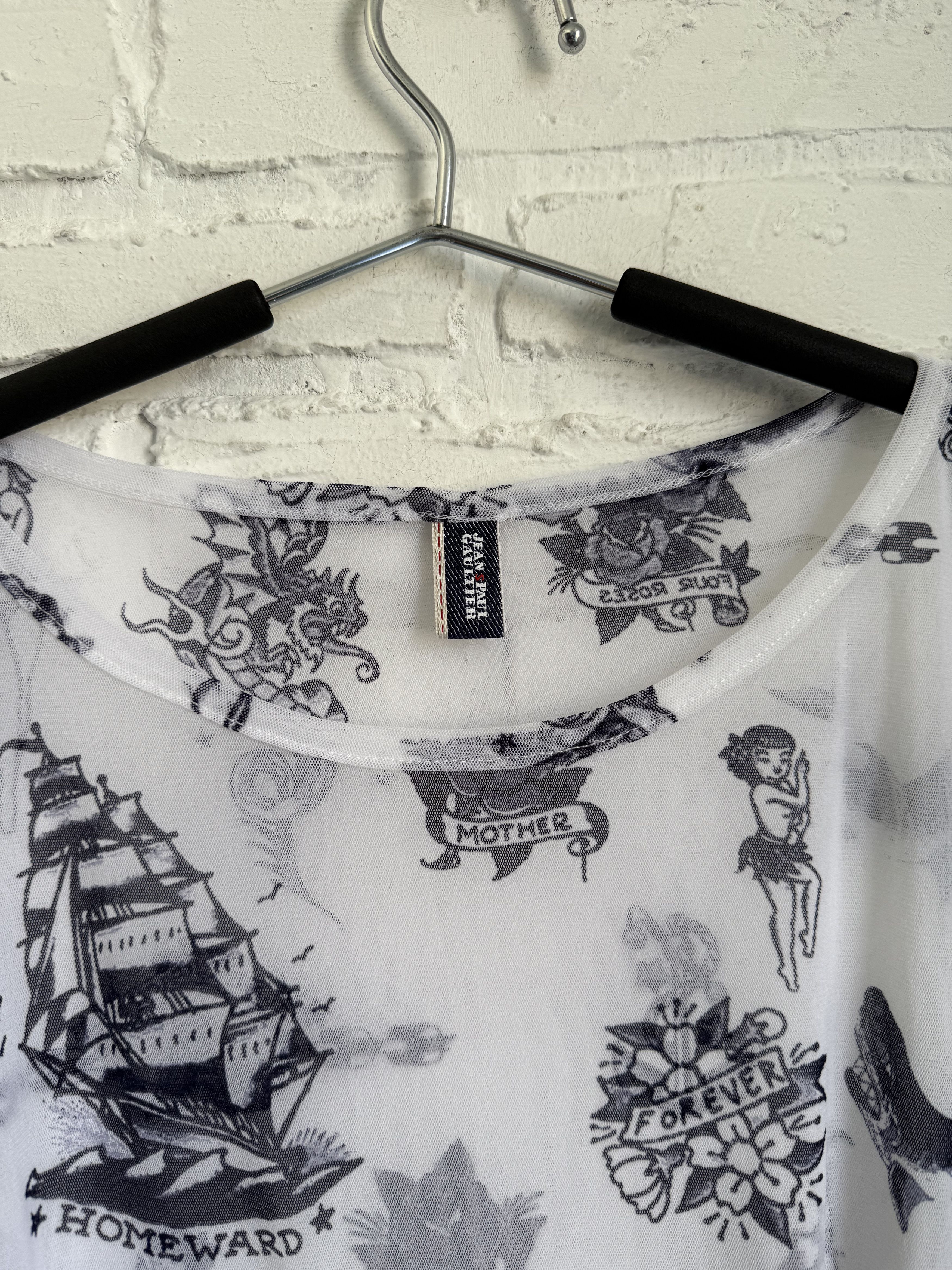 Jean Paul Gaultier Jean Paul Gaultier Archive Mesh Tattoo Nautical Print Top Size S / US 4 / IT 40 - 5 Thumbnail