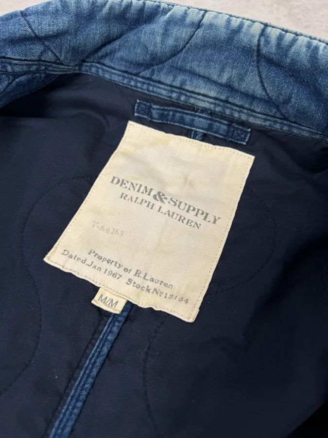 Polo Ralph Lauren 2010s Ralph Lauren Denim USA Flag Blue Aviator Denim Jacket Size US M / EU 48-50 / 2 - 10 Thumbnail