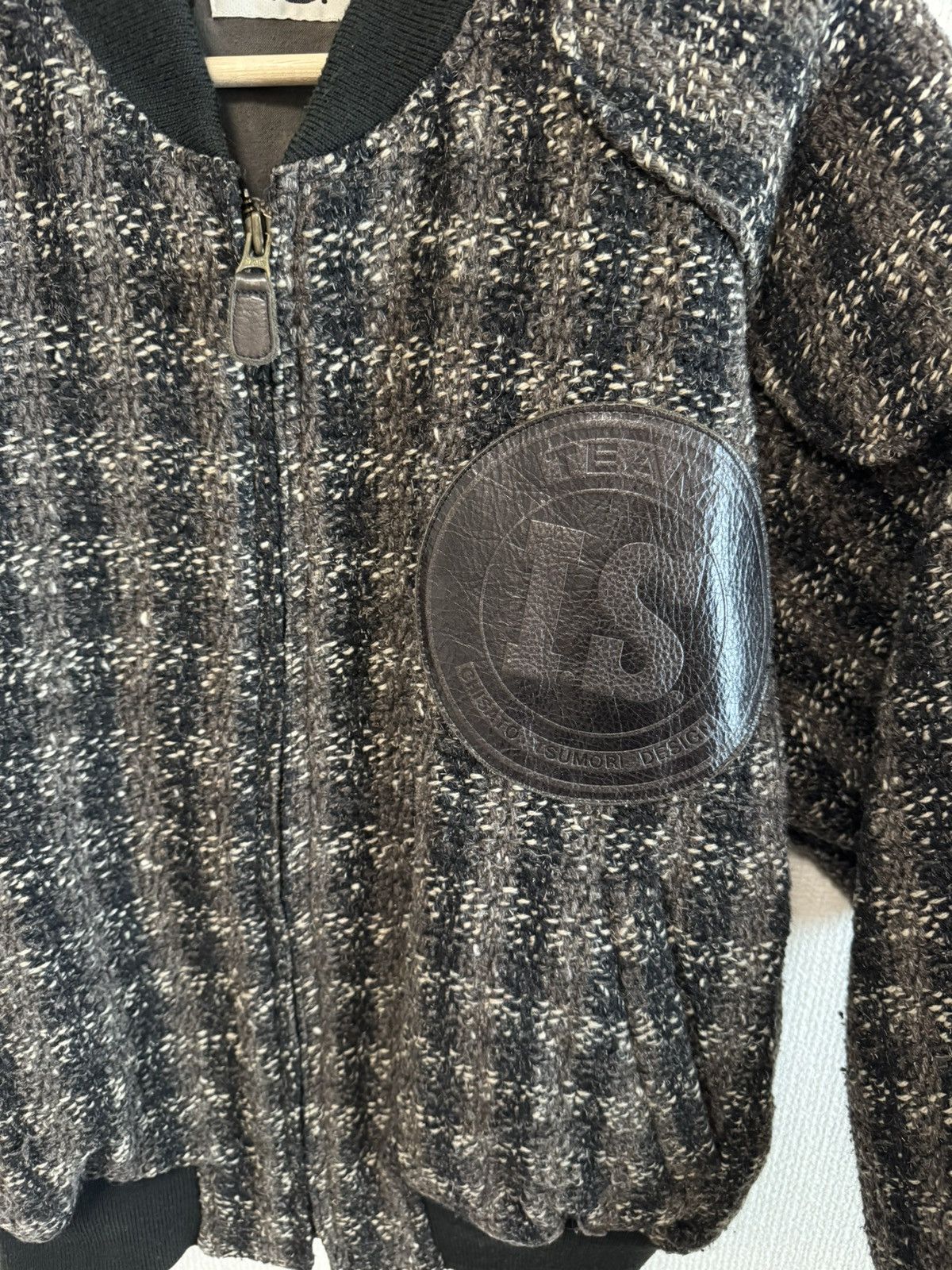Issey Miyake Issey Miyake x Tsumori Chisato 80s IS TEAM Logo Tweed Jacket Size US M / EU 48-50 / 2 - 6 Thumbnail