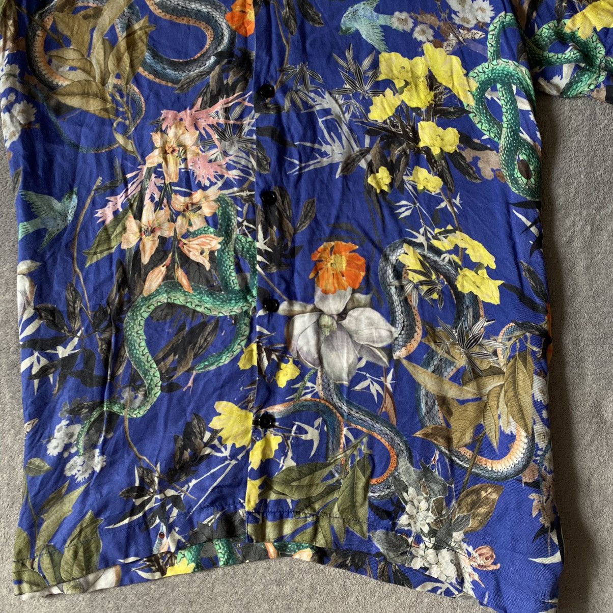 Allsaints Hawaiian Shirt Crazy Art Vintage Japanese Style Y2K Size US L / EU 52-54 / 3 - 2 Thumbnail