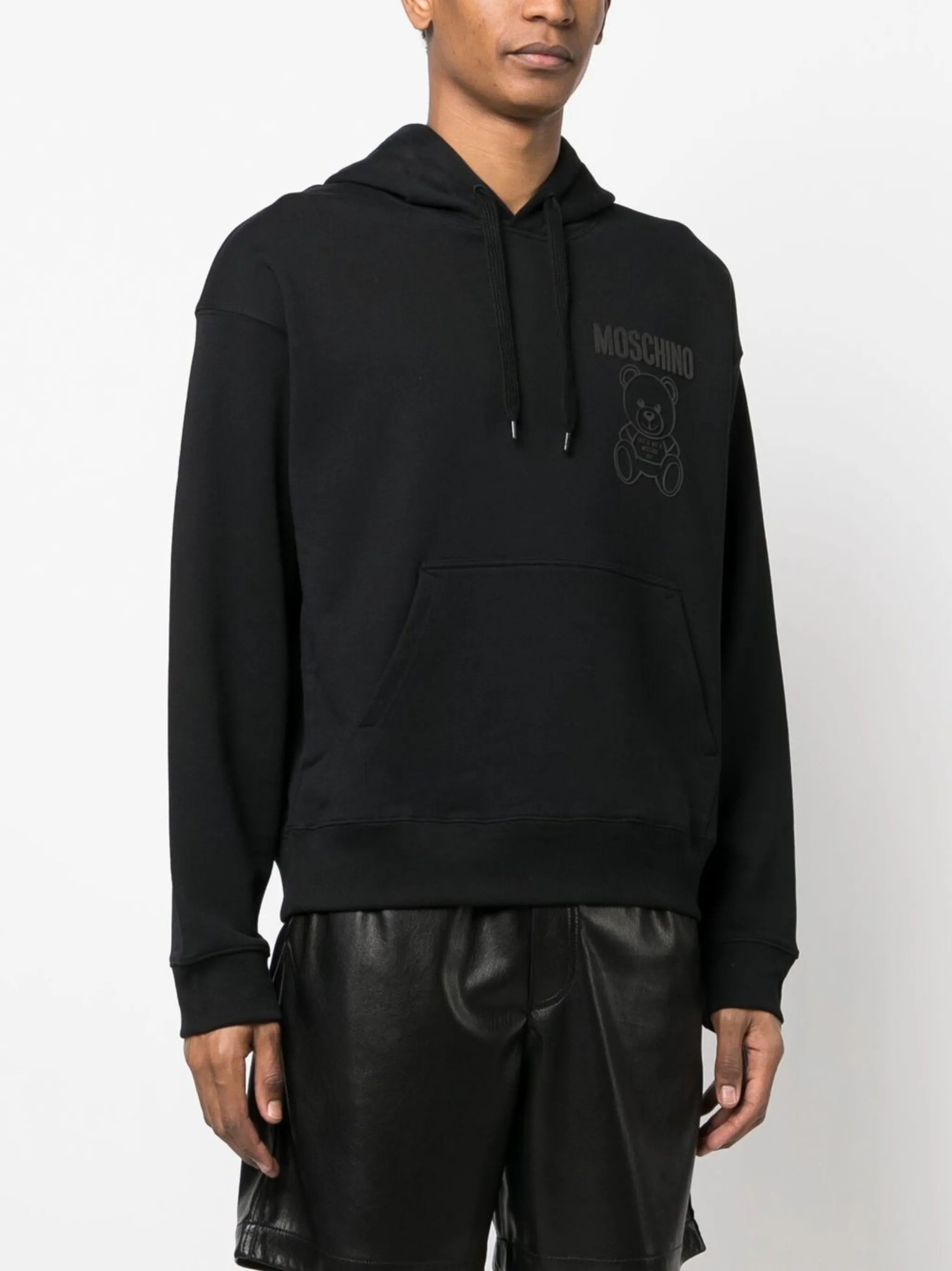Moschino o1y0225 Logo Hoodie in Black Size US L / EU 52-54 / 3 - 3 Thumbnail