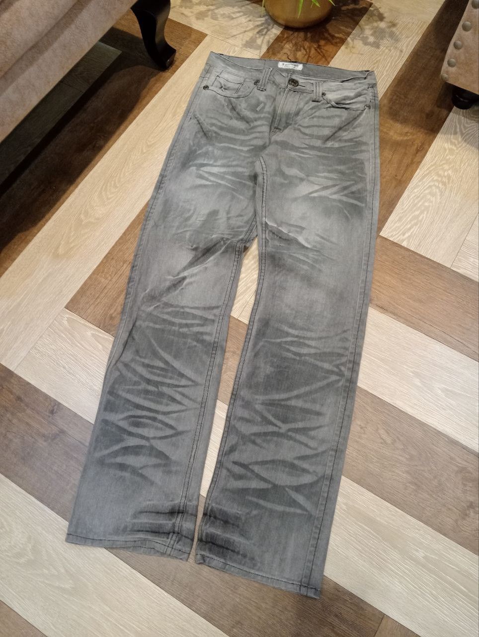 LOWBOX JAPANESE LOWBOX DISTRESSED CHARCOAL GRAY DENIM PANTS Size US 32 / EU 48 - 2 Thumbnail