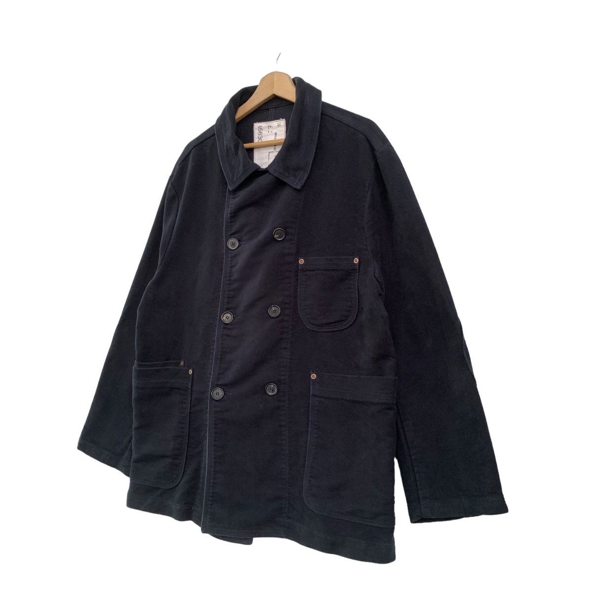 Billy Reid × Vintage Bond Peacoat Suede Cotton Copper Rivet Pocket Jacket Size US L / EU 52-54 / 3 - 3 Thumbnail