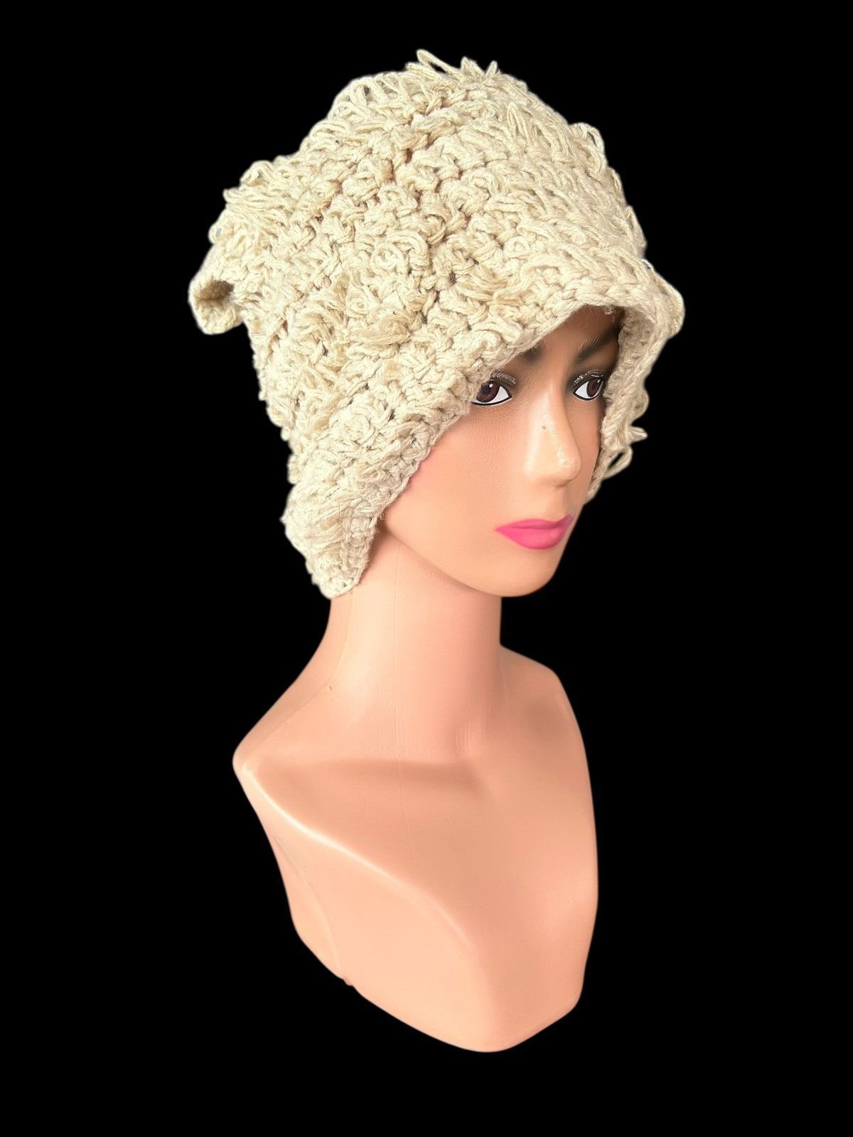 Kapital Bunny horn Devil Crochet Knitted Handmade Beanie Hats Size ONE SIZE - 3 Thumbnail