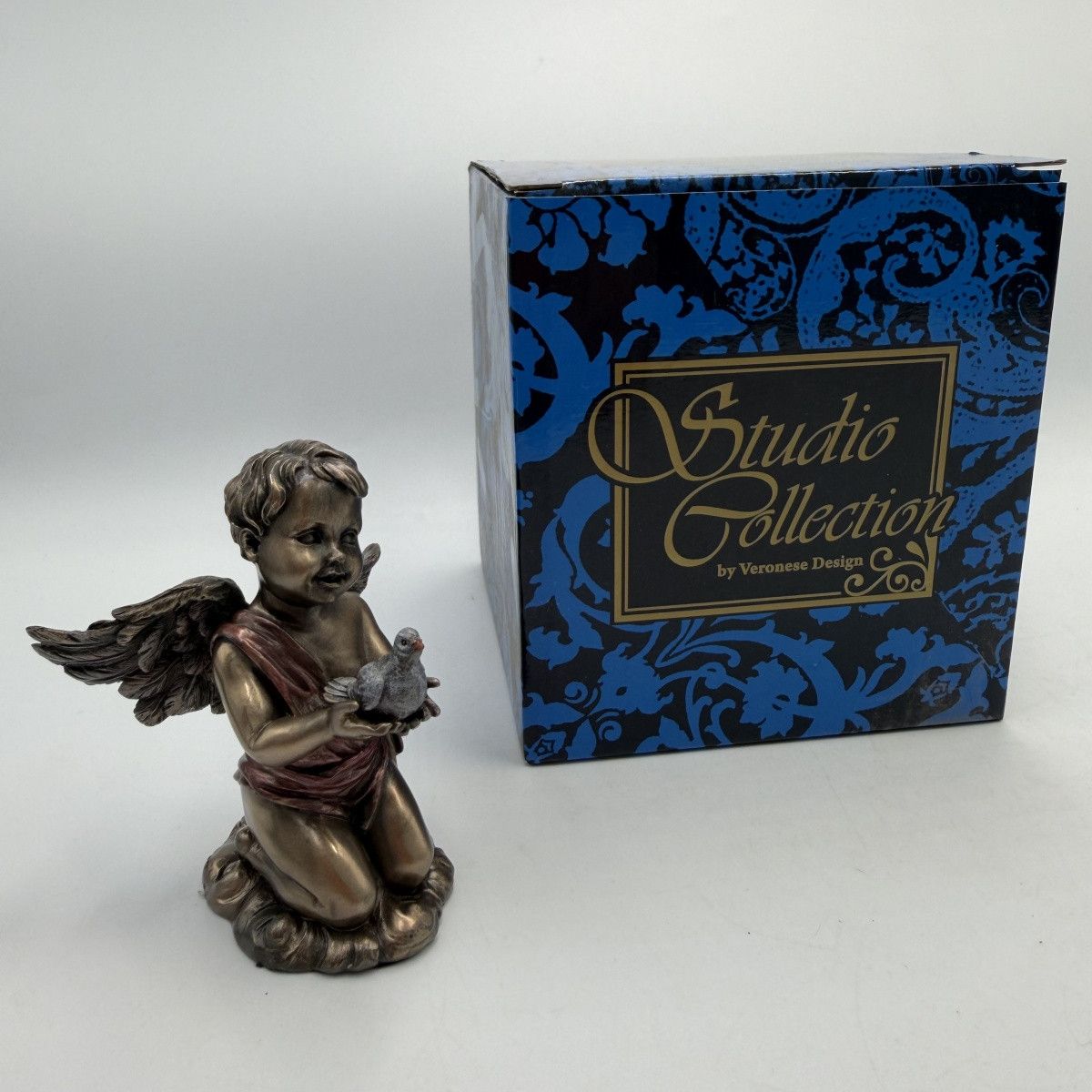 Other Cupid Angel with Dove Statue Bronze Finish Figurine Size ONE SIZE - 3 Thumbnail