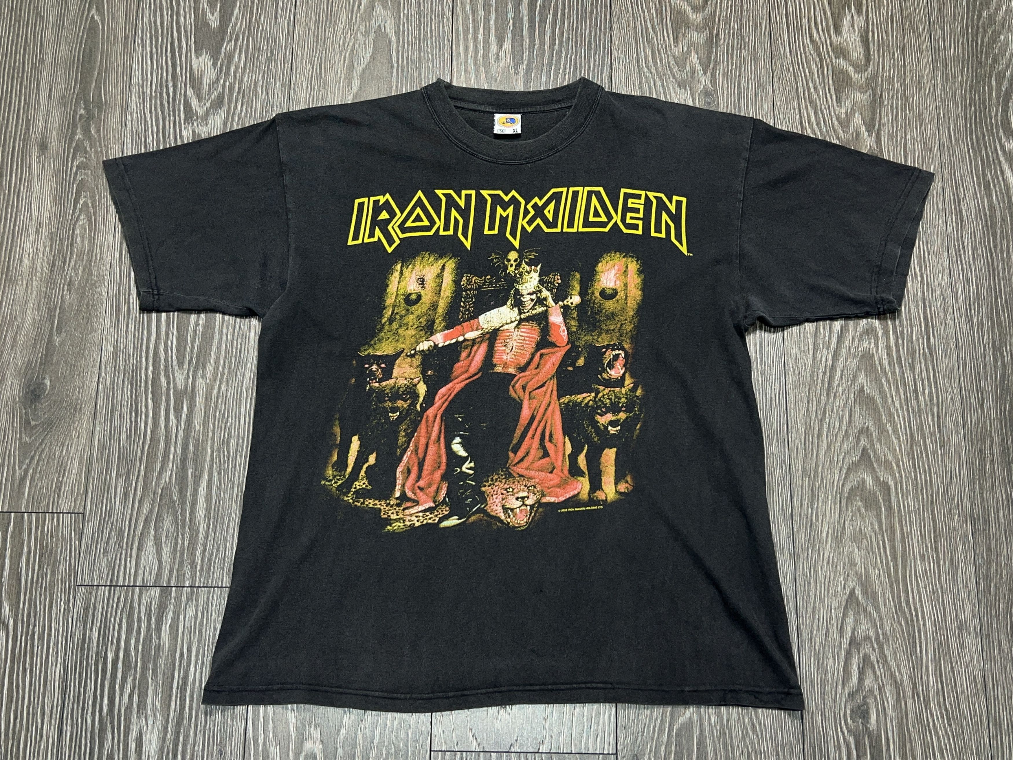 Vintage IRON MAIDEN 2002 Rock Band T Shirt Tee Big Logo Mens | Grailed
