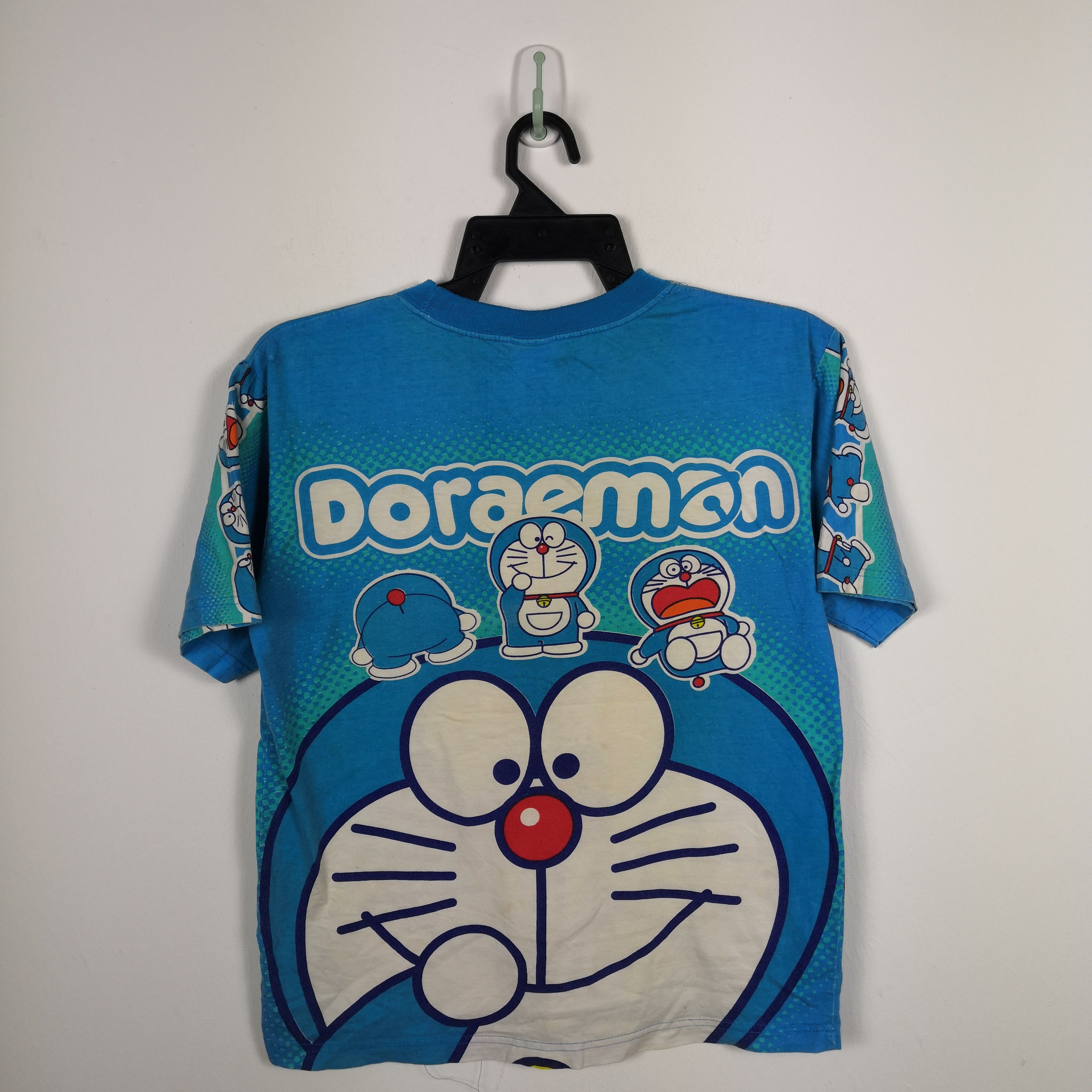 Anime Vintage 90s Doraemon T-Shirt Japanese Cartoon 56789 Size S / US 4 / IT 40 - 2 Thumbnail