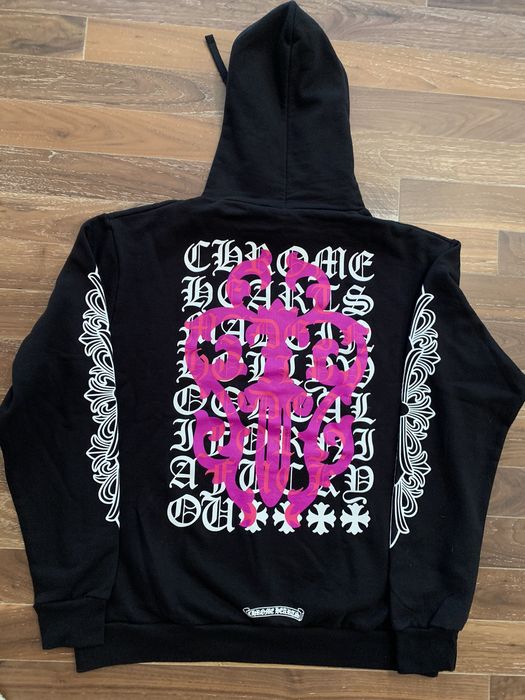 Chrome Hearts Chrome Hearts Pink Dagger and Eye chart Hoodie XL Grailed