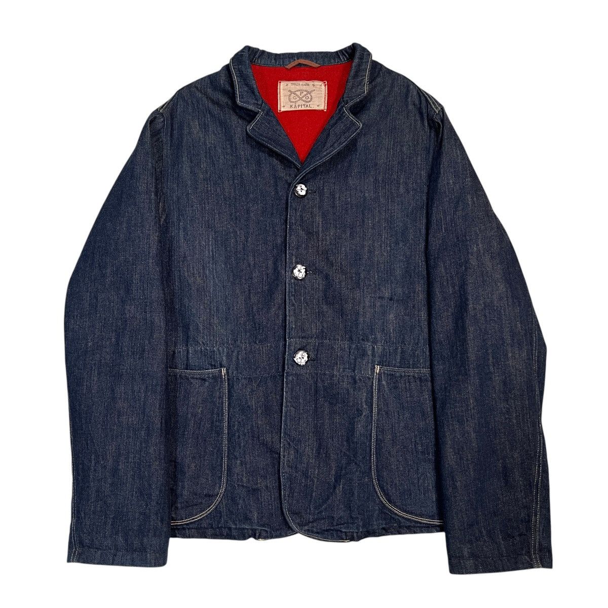 Kapital 🔥 Super Rare Archives Vintage Kapital Navy Denim Cpo Jacket Size US XL / EU 56 / 4 - 2 Thumbnail