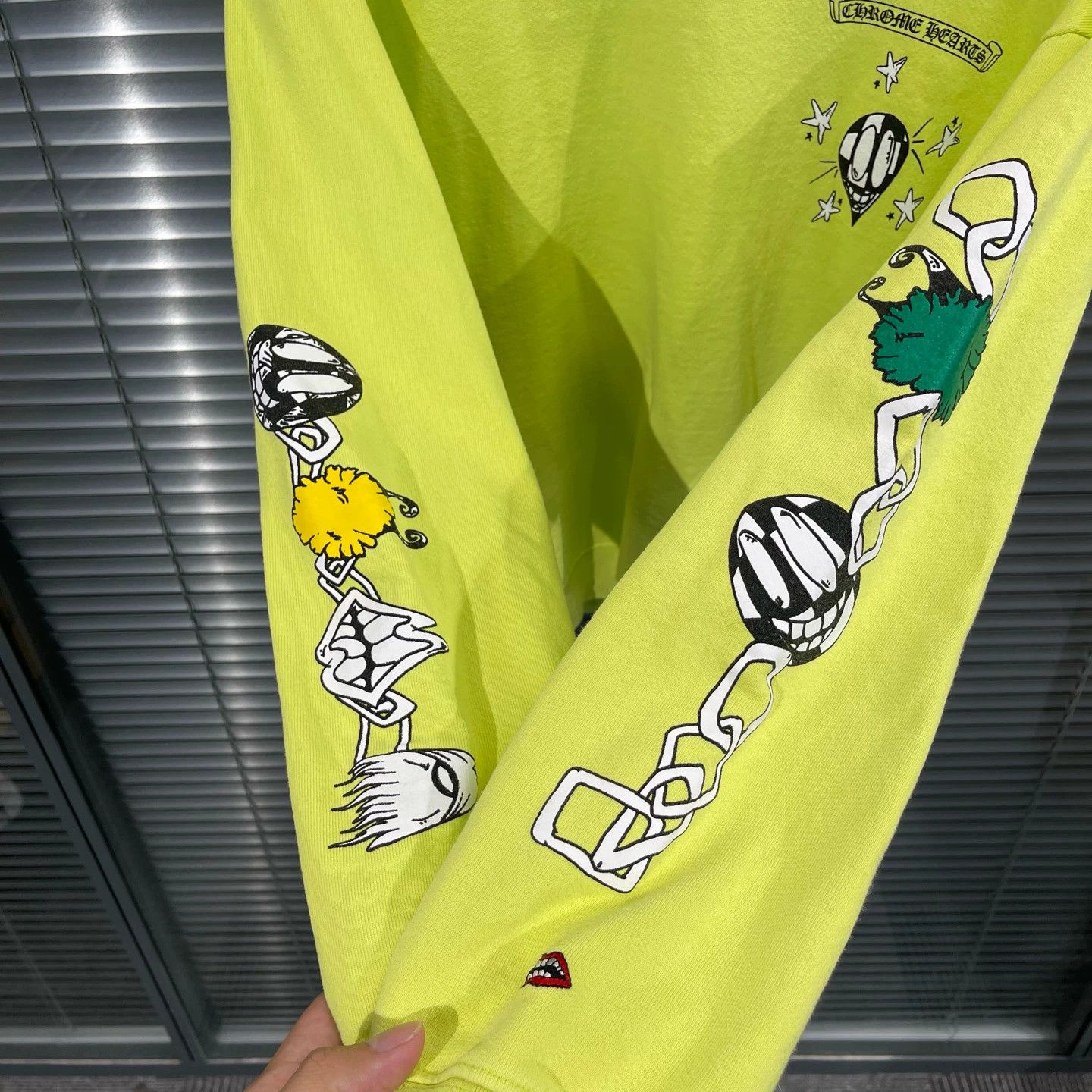 Chrome Hearts CH Mattyboy Fluo Green Graffiti Hoodie L #11247 Size US L / EU 52-54 / 3 - 5 Thumbnail
