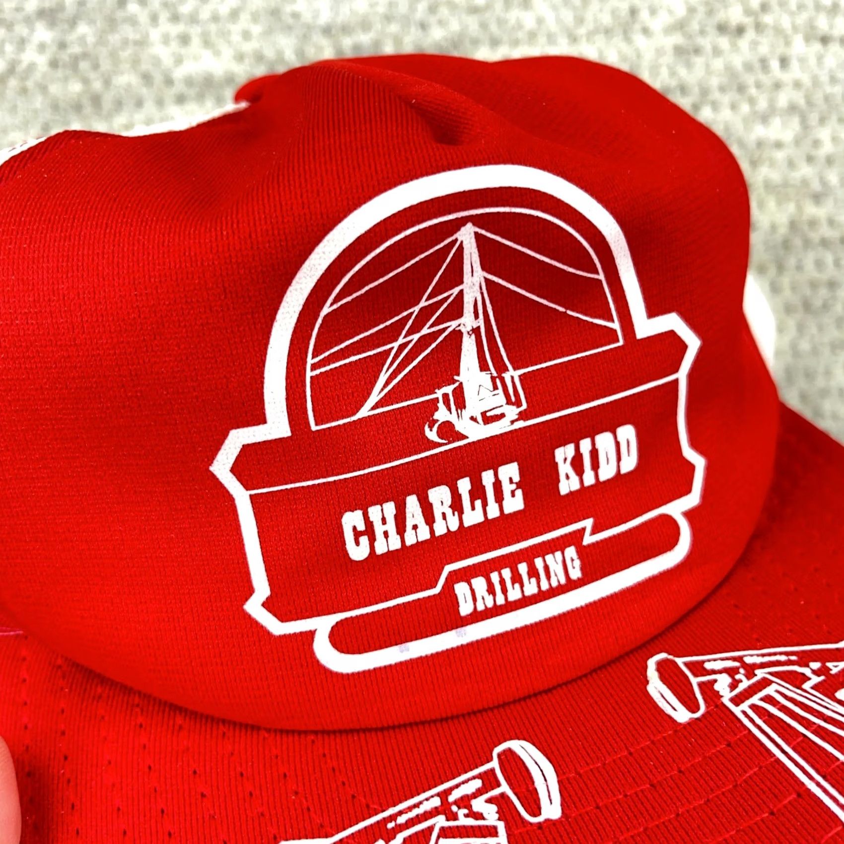 Vintage VINTAGE Charlie Kidd Drilling Trucker Hat Cap Made In USA 80s Oil Rig Petroleum Size ONE SIZE - 4 Thumbnail