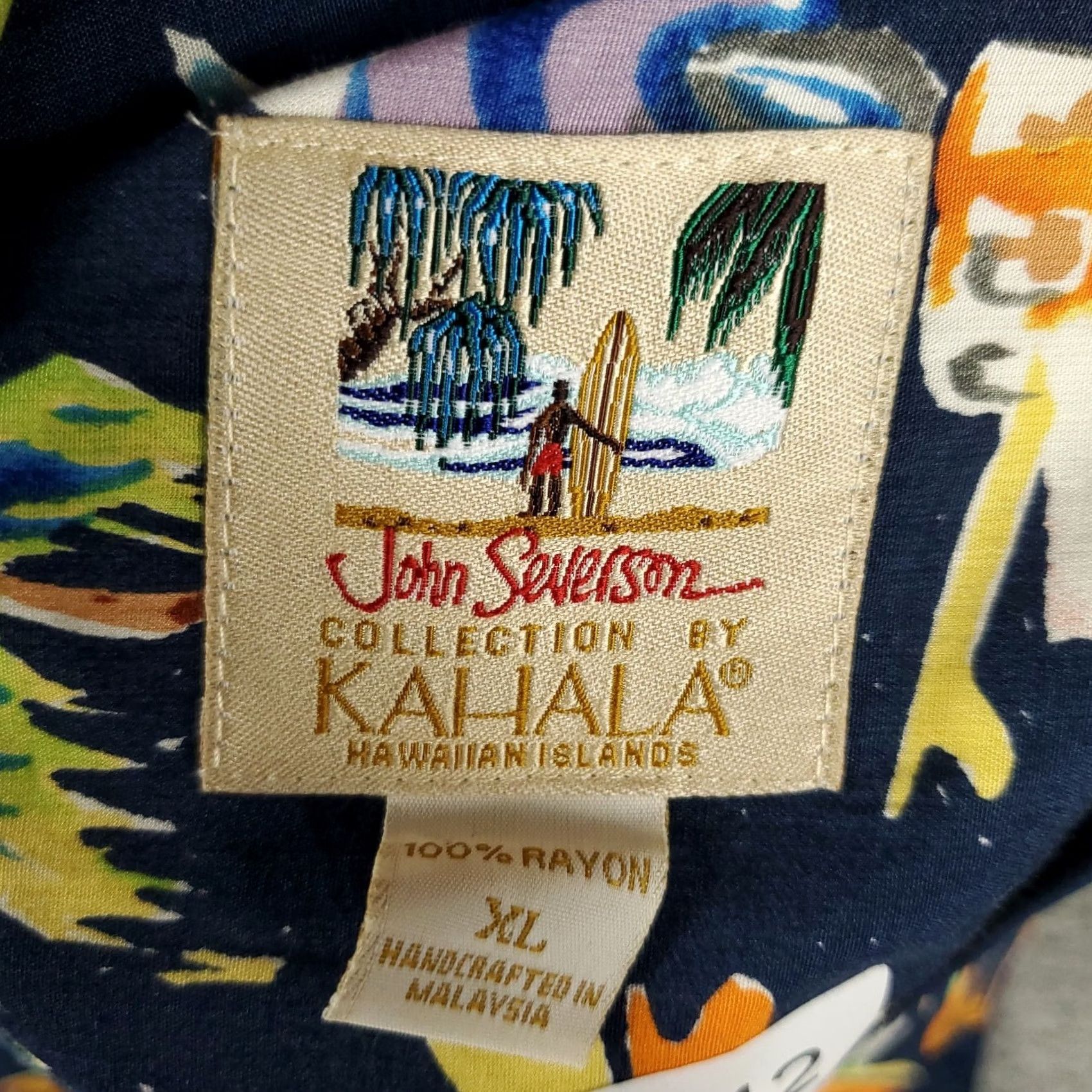 Vintage Kahala Shirt Mens XL Blue Rayon Car Print Hawaiian Button Up Short Sleeve Size US XL / EU 56 / 4 - 6 Thumbnail