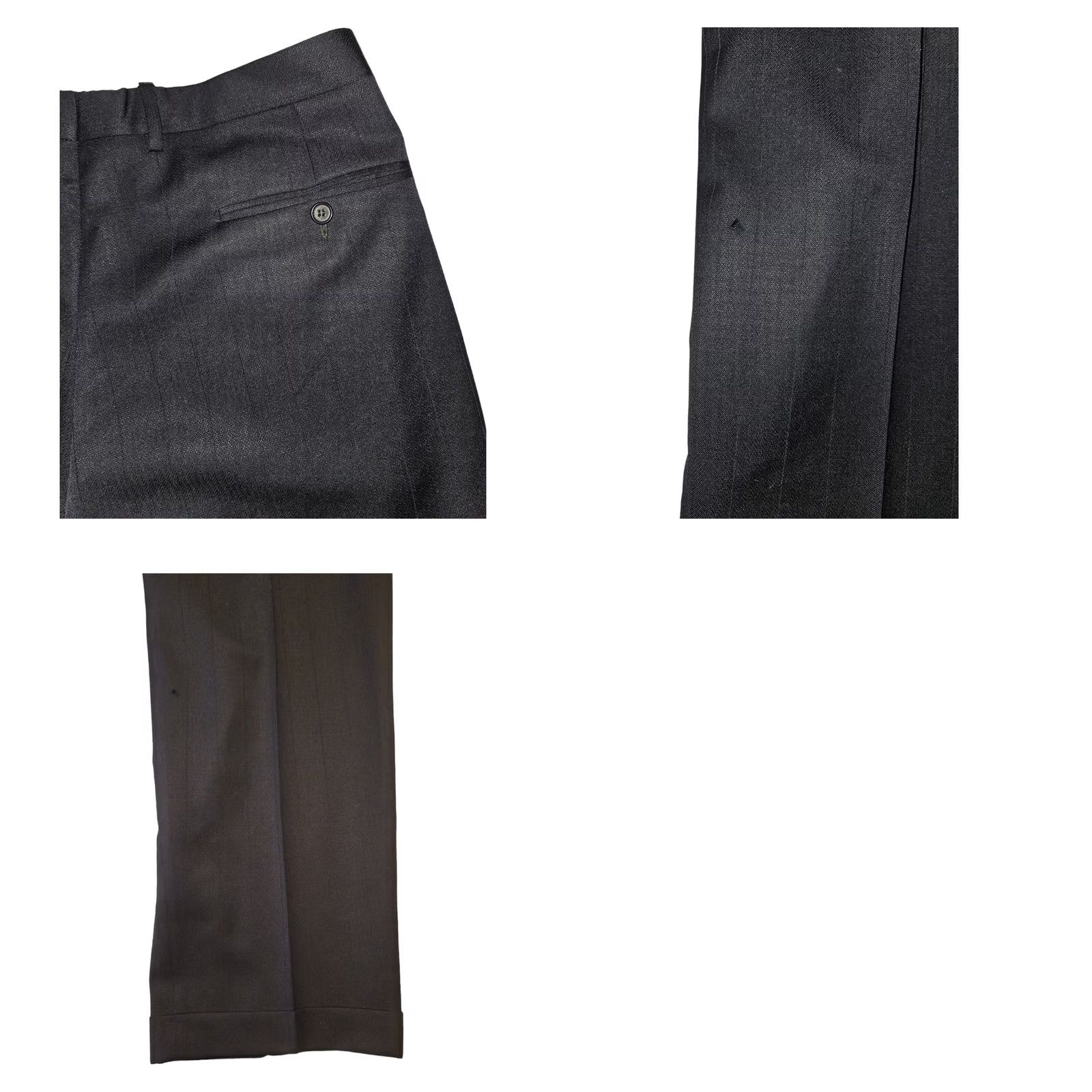 Vintage Sartoria Pasini Dress Mens 36R Black Pants Men Wool Dresswear Workwear Size US 36 / EU 52 - 8 Thumbnail