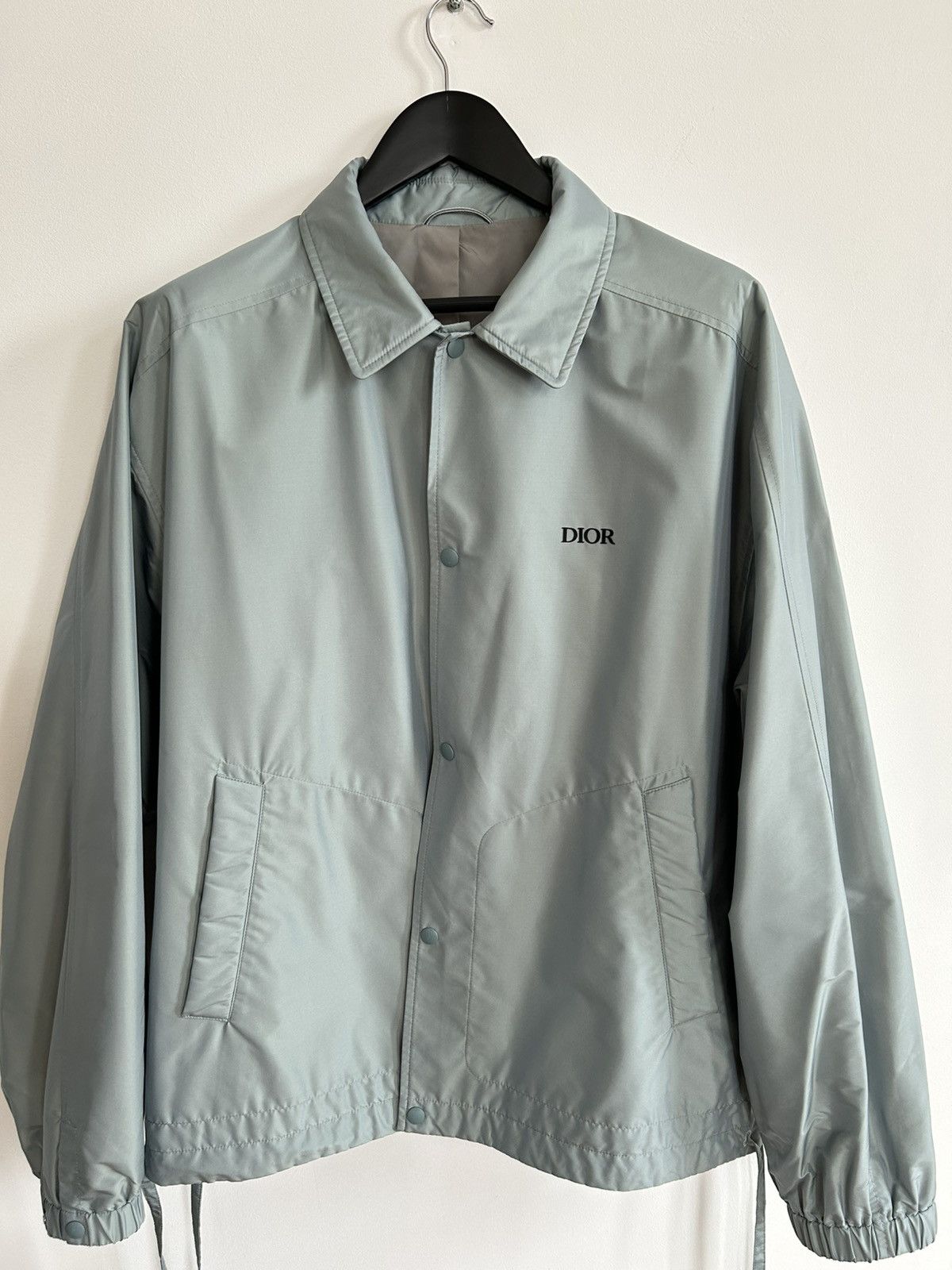 Dior Dior Mens Light Blue Silk Blouson Windbreaker size L/XL 52 Size US L / EU 52-54 / 3 - 1 Thumbnail