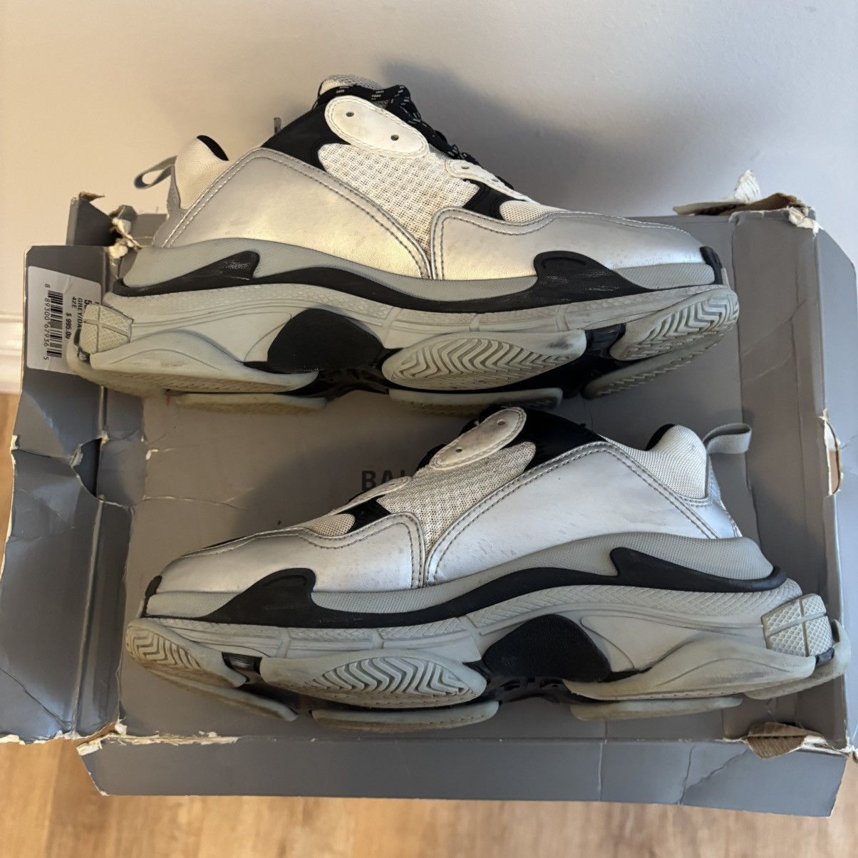 Balenciaga Balenciaga Grey Silver Triple S Size 42 Size US 9 / EU 42 - 3 Thumbnail
