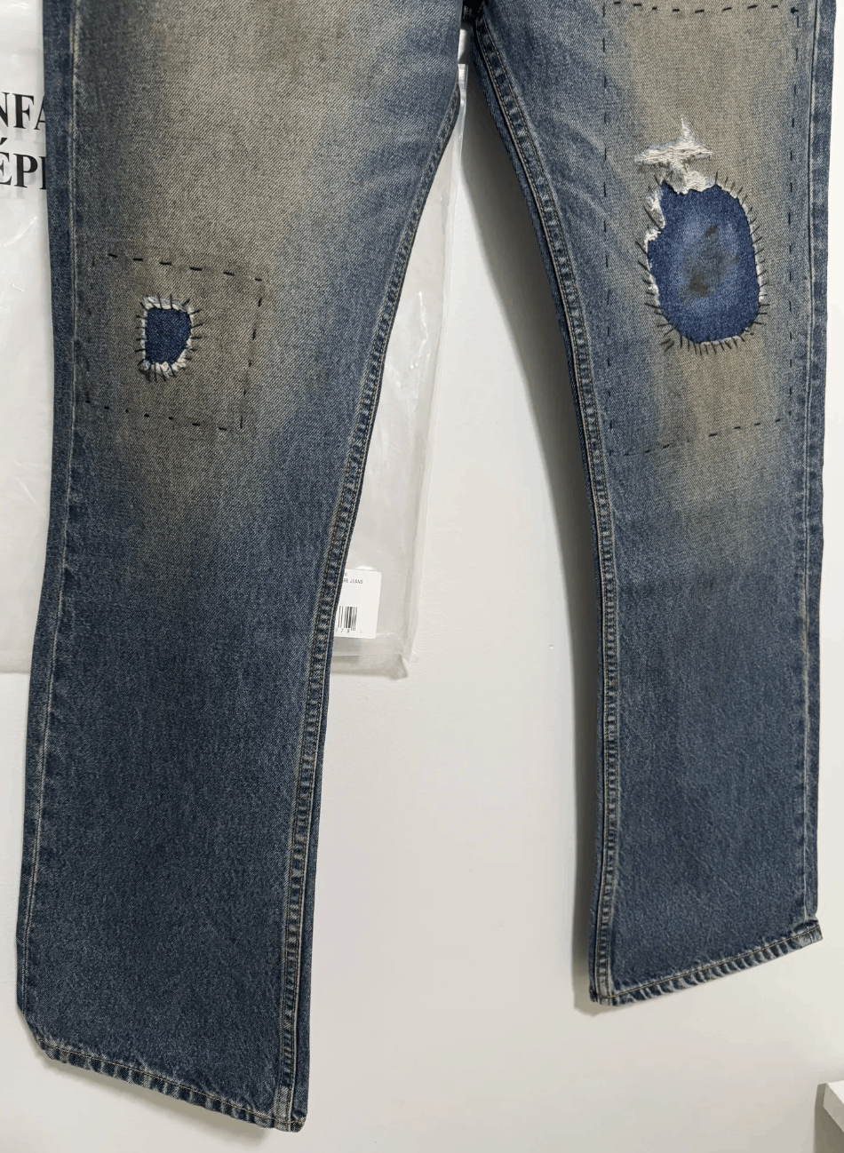 Enfants Riches Deprimes ERD Thrashed Flare Jeans Size US 34 / EU 50 - 4 Thumbnail