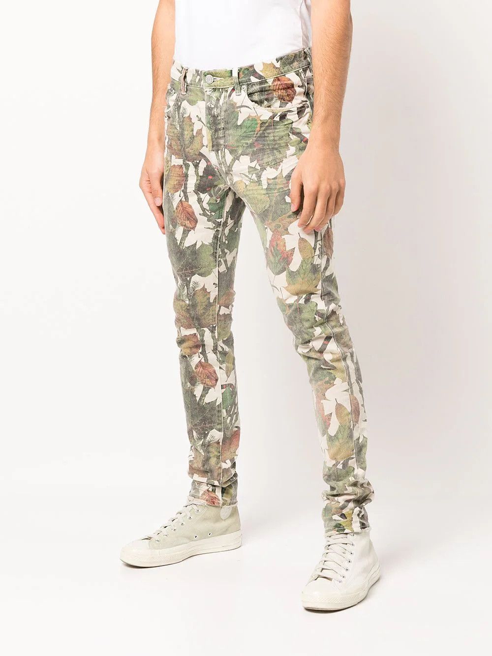 Purple Brand Leaf-print jeans Size US 33 - 1 Thumbnail