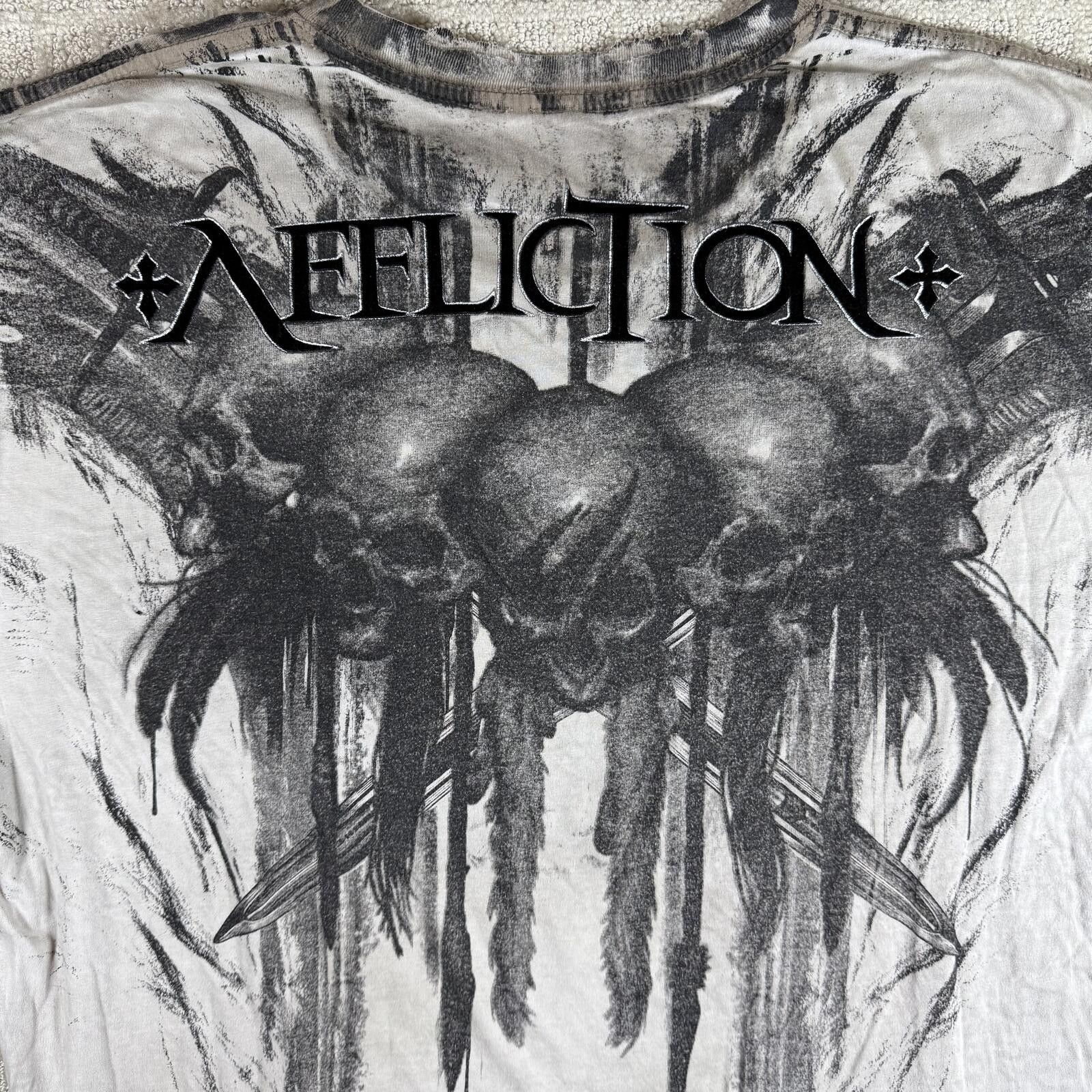 Affliction Y2K Affliction Skull T Shirt 2XL Size US XXL / EU 58 / 5 - 9 Thumbnail