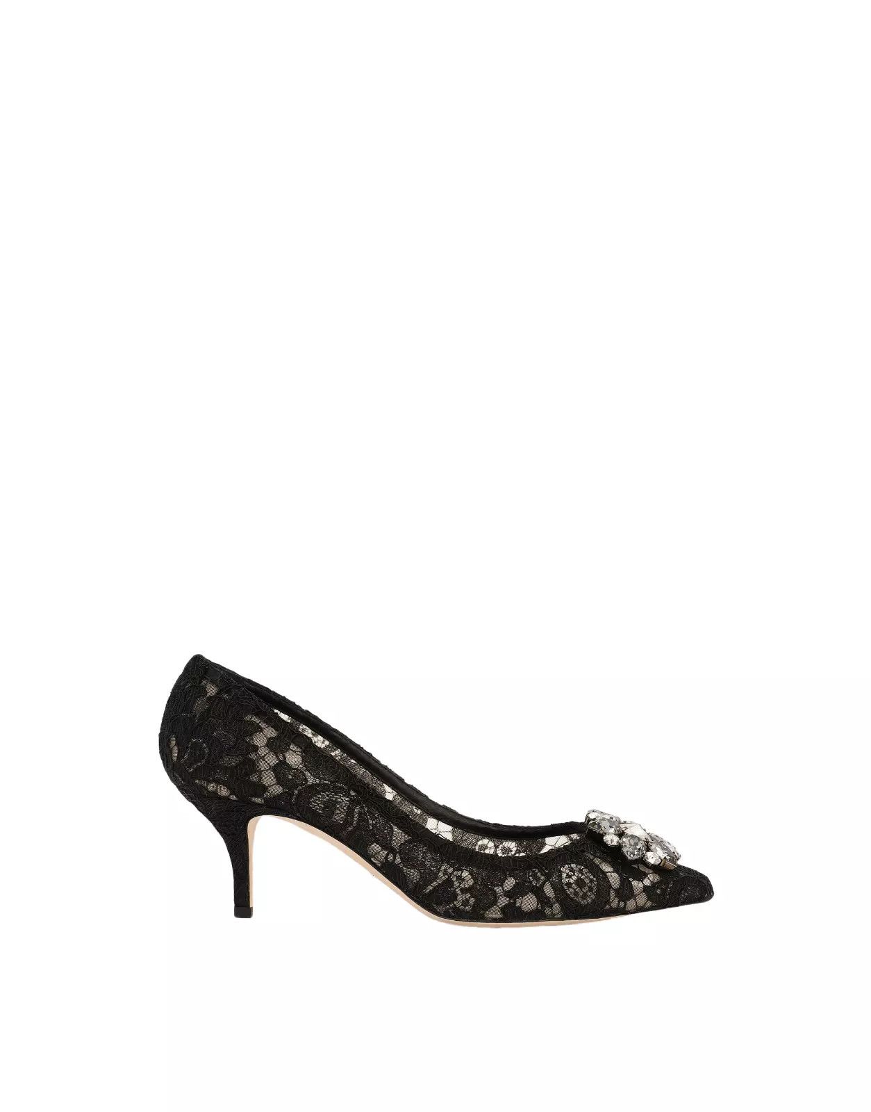 D&G Bellucci Black Lace Rainbow 60mm Pumps New
