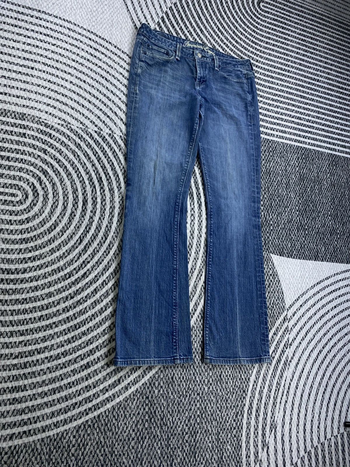 American Eagle Outfitters Vtg American Eagle Denim Blue Bootcut Jeans Size 33" - 3 Thumbnail