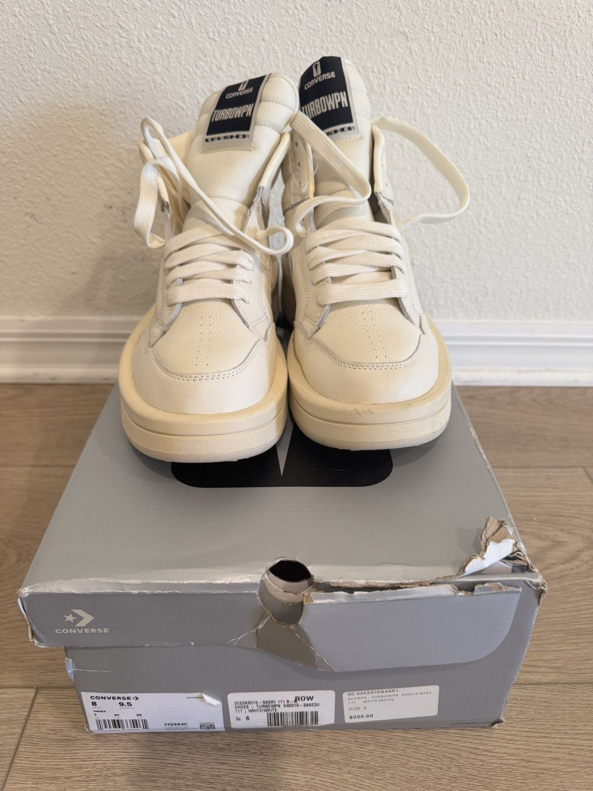 Rick Owens RICK OWENS CONVERSE TURBOWPN MID SNEAKER Size US 8 / EU 41 - 2 Thumbnail