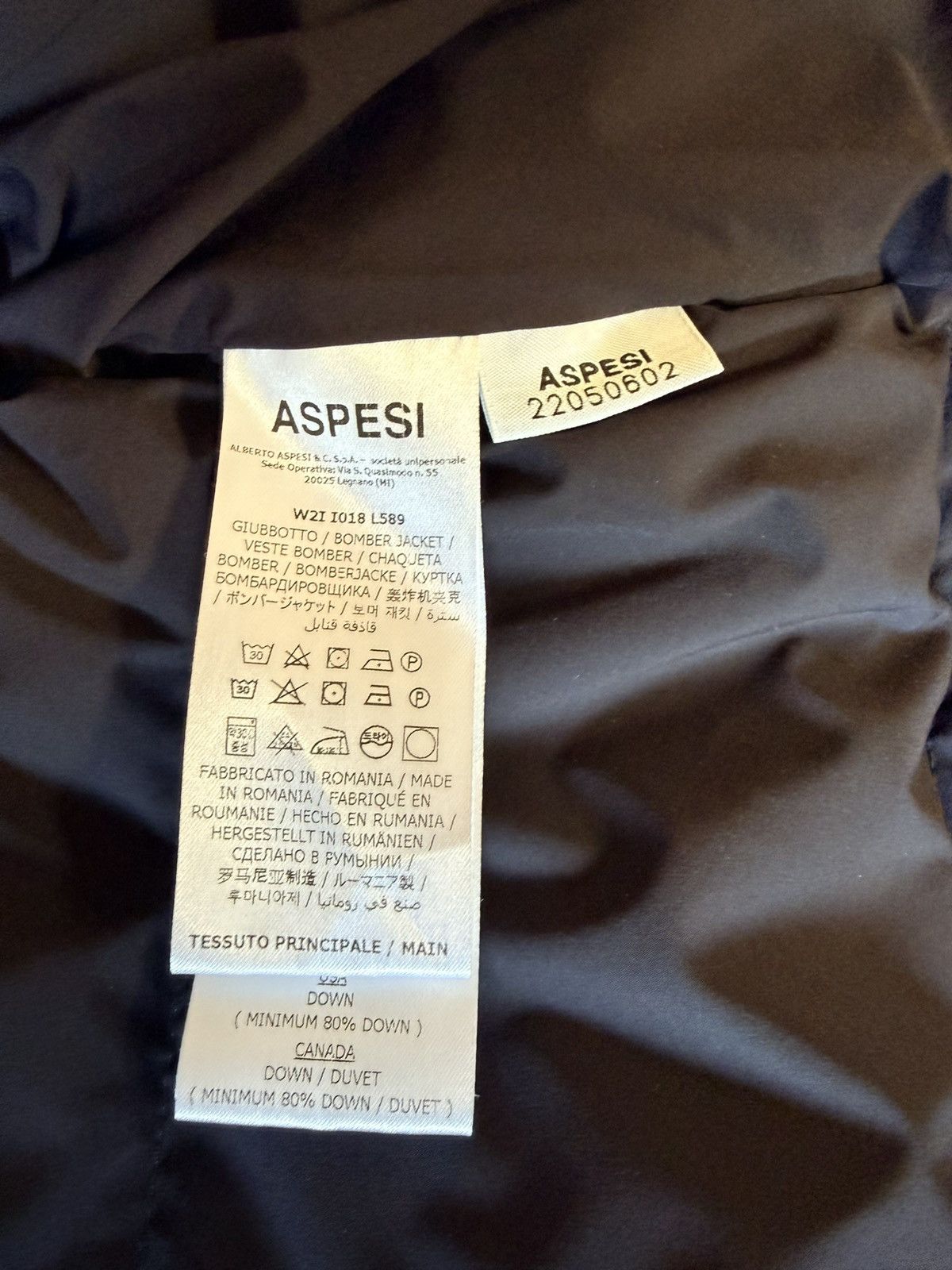 Aspesi Aspesi Down Jacket in Dark Navy Size US XL / EU 56 / 4 - 7 Thumbnail