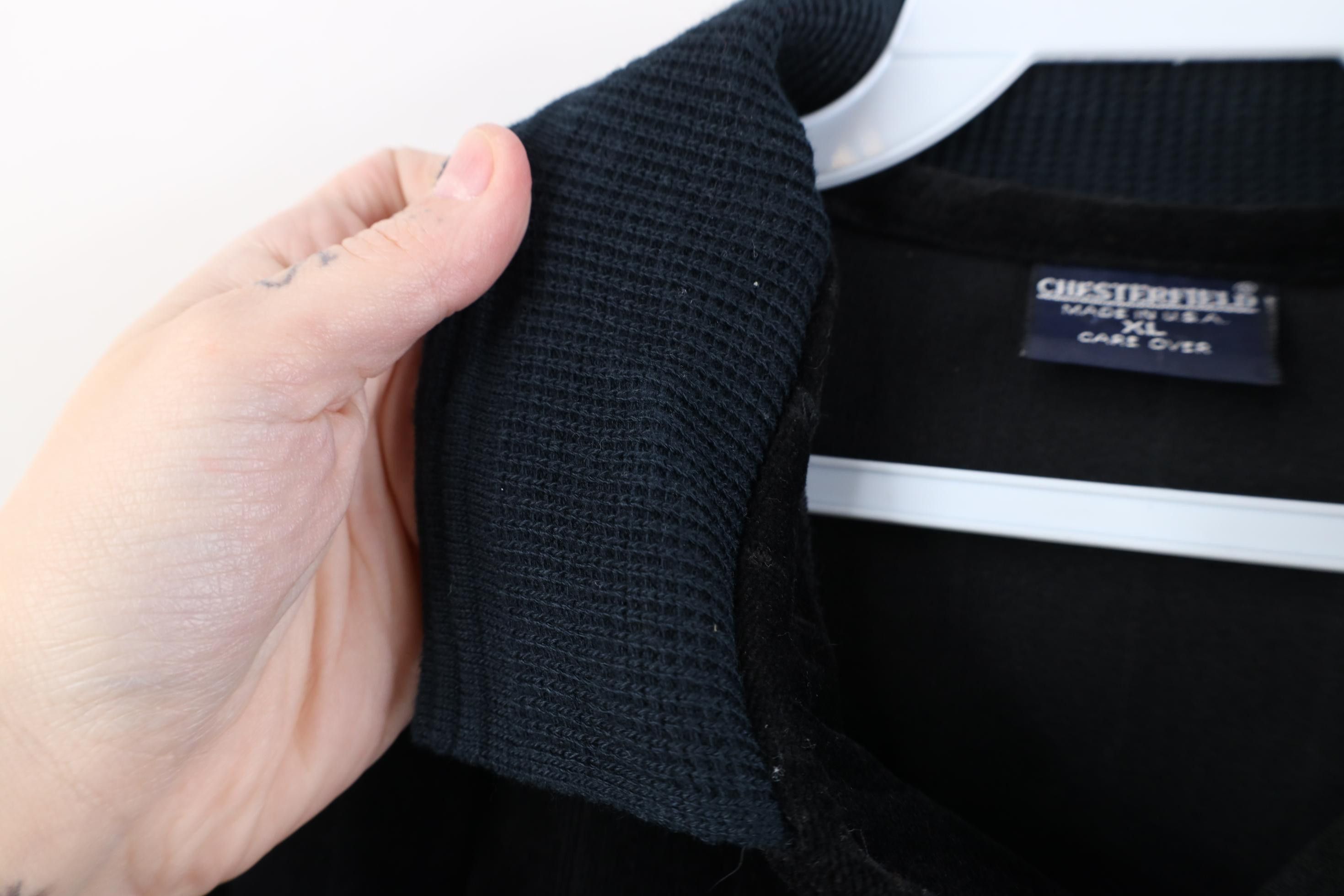 Vintage Vintage 90s Streetwear Velvet Collared Long Sleeve Polo Size US XL / EU 56 / 4 - 8 Thumbnail