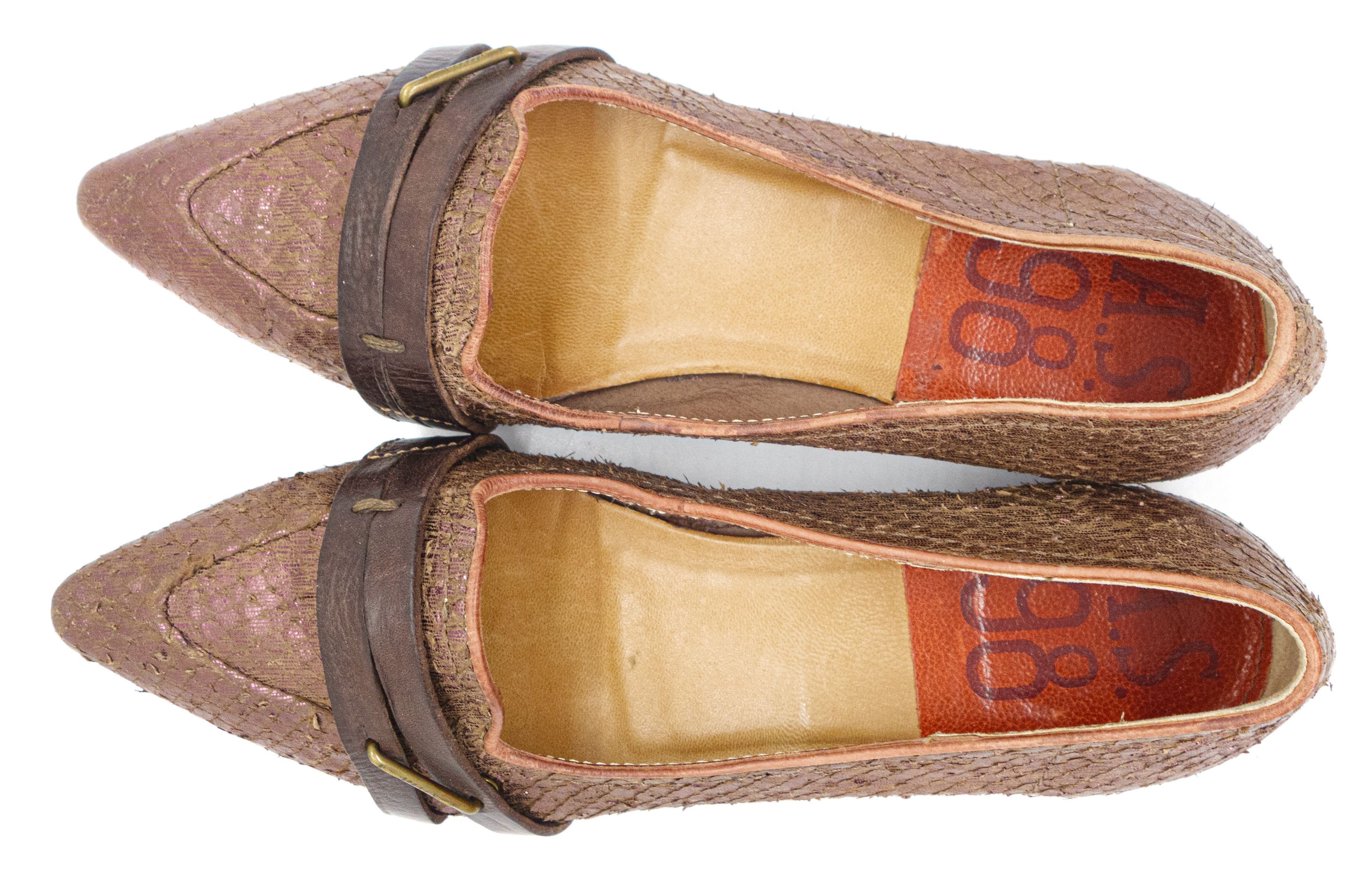 A.S.98 Belted Grunge Boat Ballet Shoes Size US 8 / IT 38 - 3 Thumbnail