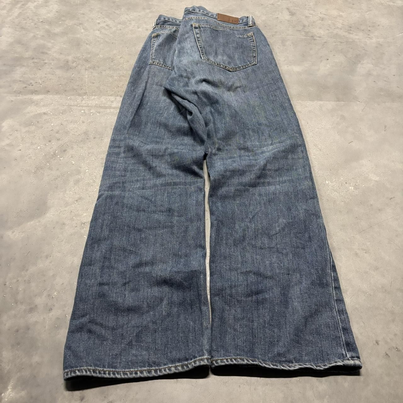 Japanese Brand × Vintage Crazy Vintage Y2K/2000s Grunge Dark Wash Bootcut Essential Denim Jeans! Size US 34 / EU 50 - 4 Thumbnail