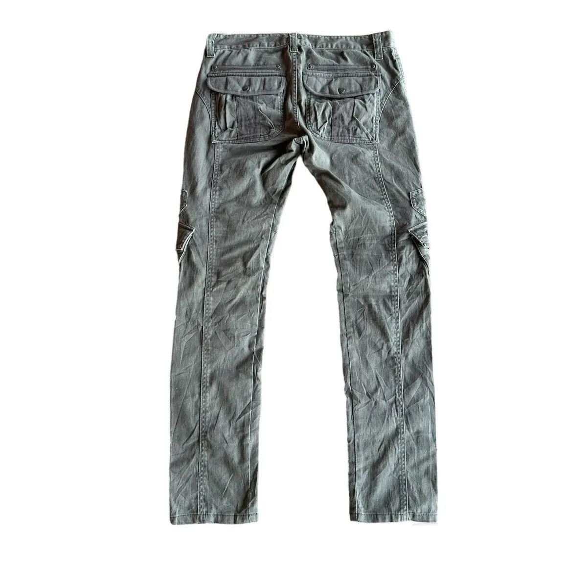 Japanese Brand SICKSS🔥W33 L31 TWENTY WORK TACTICAL CURVE BANANA LEGS CARGO Size US 33 - 2 Thumbnail
