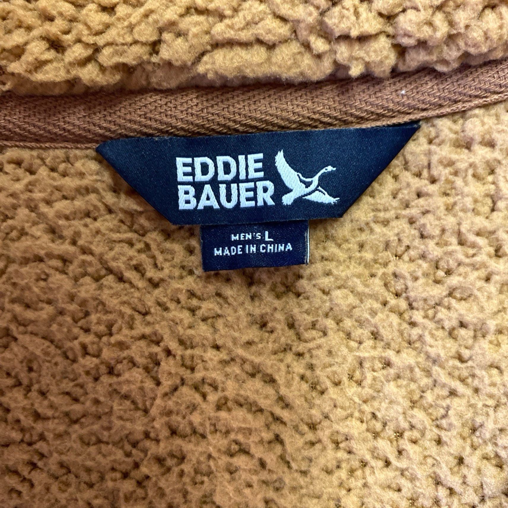 Vintage LL Bean Men's Zip Up Fleece Sweatshirt Brown Sz Large Size US L / EU 52-54 / 3 - 3 Thumbnail