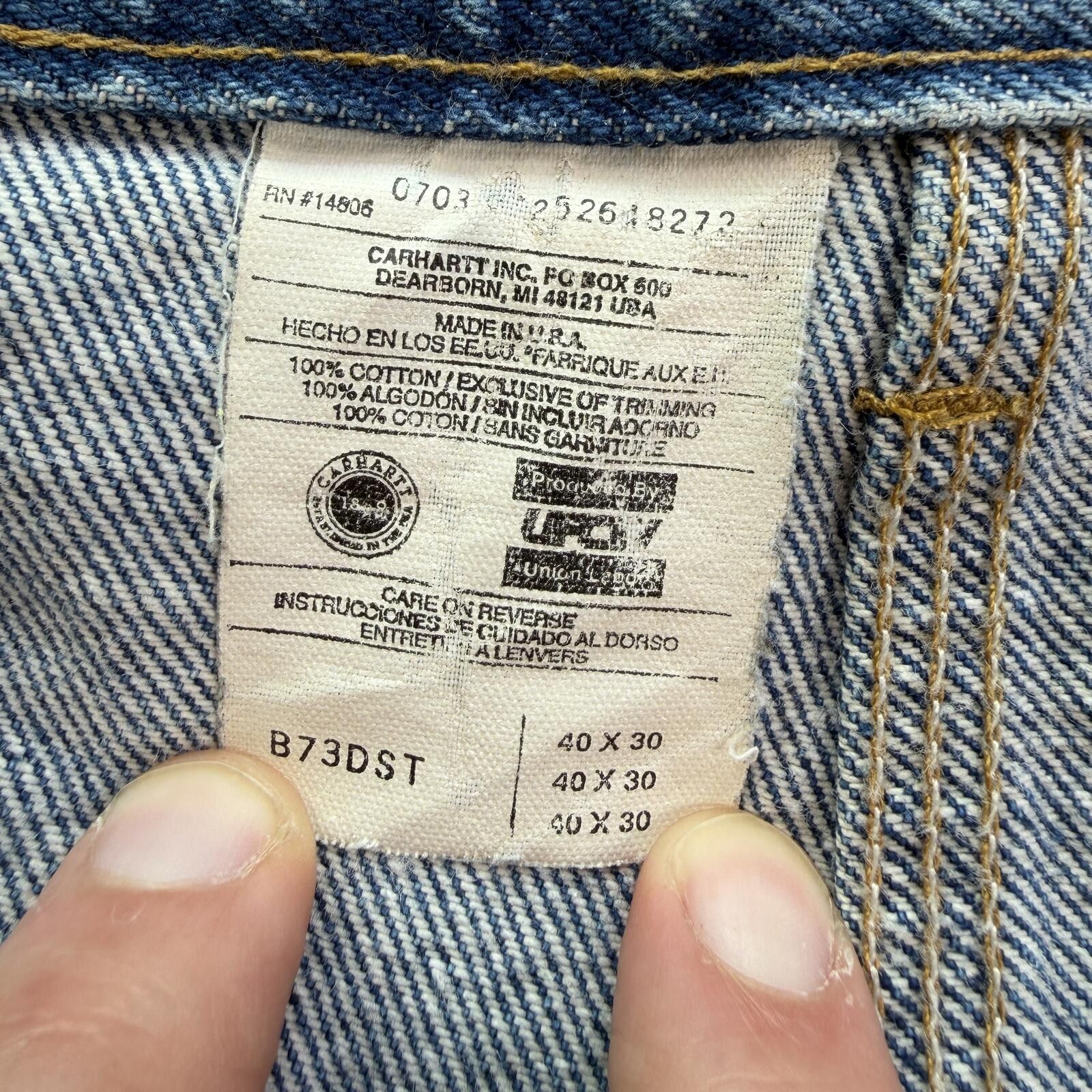 Carhartt Vintage Carhartt Double Knee Jeans Made In USA Union 40x30 Size US 40 / EU 56 - 3 Thumbnail