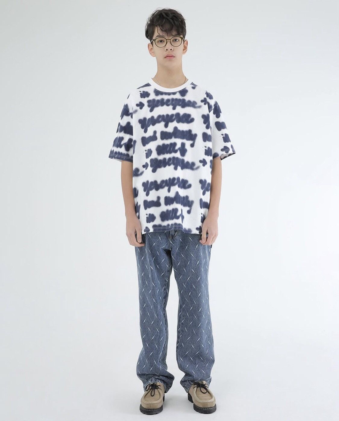 Designer × Uniform Bridge YESEYESEE Net Denim Pant Blue Size US 35 - 19 Thumbnail