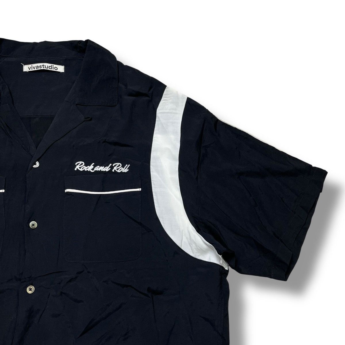 Vivastudio Rare Vivastudio loop collar bowling shirt Rock And Roll Size US L / EU 52-54 / 3 - 6 Thumbnail