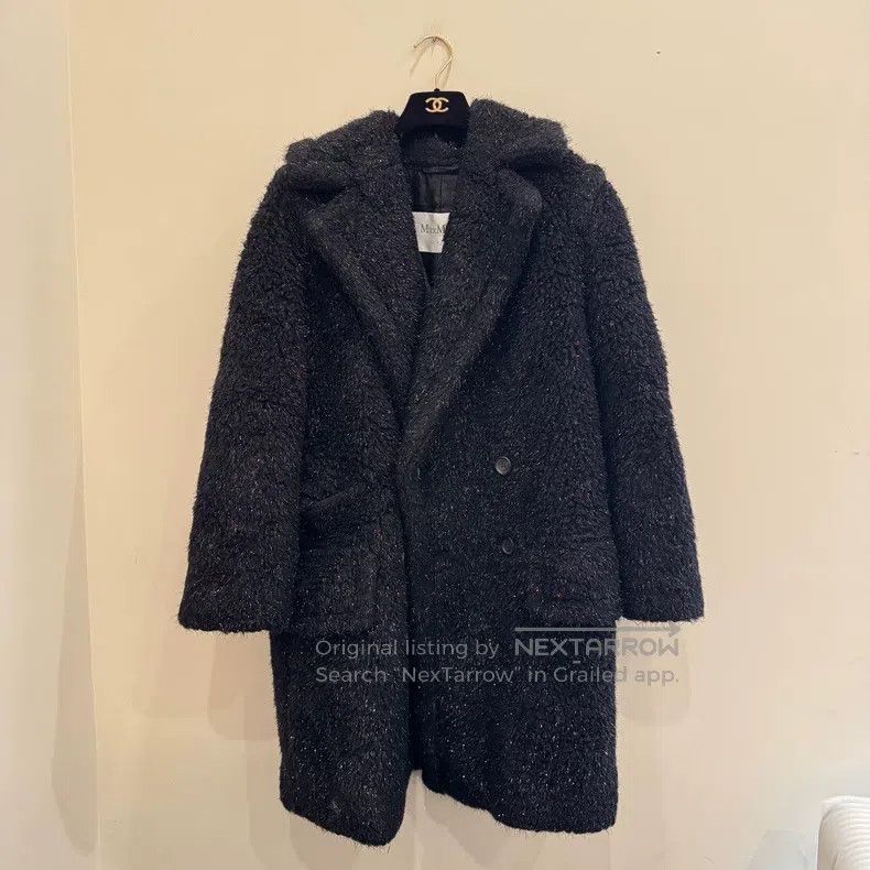 Max Mara Max Mara Silver Thread Teddy Fleece Coat Size S / US 4 / IT 40 - 1 Thumbnail