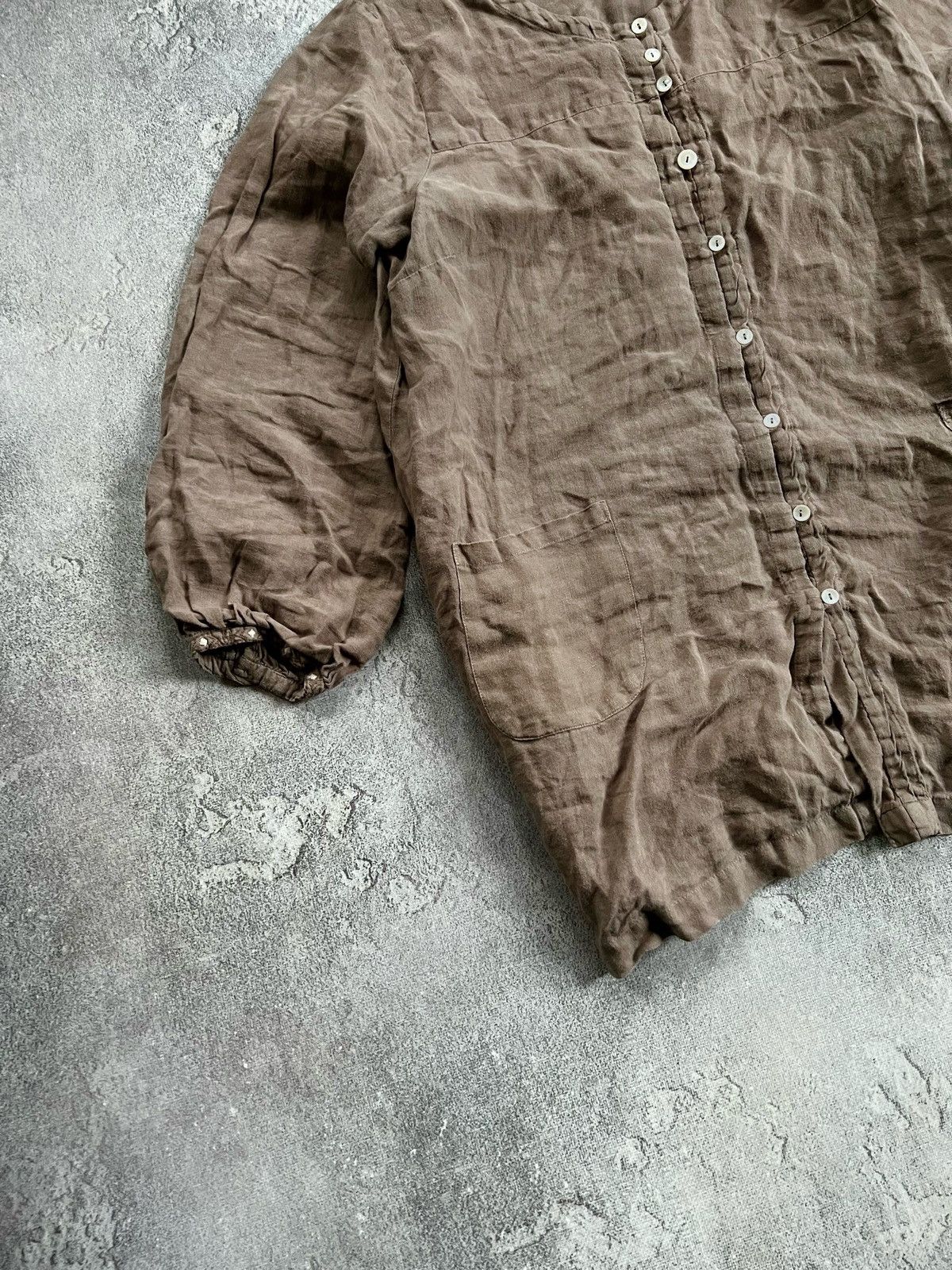 Gudrun Sjoden Gudrun Sjoden Linen Knit Long Sleeve Tunic Button Dress Sz L Size L / US 10 / IT 46 - 3 Thumbnail